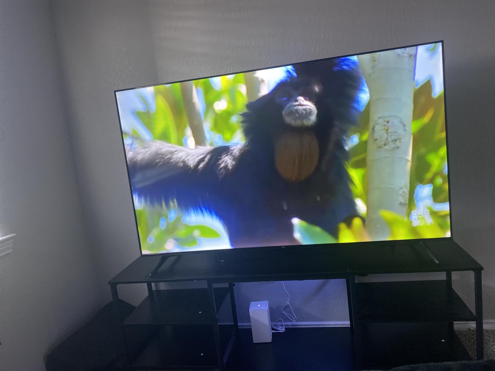 HOOBRO LED TV Stand for 75 Inch TVs with Charging Station, Gaming Entertainment Center with 3-Tier Open Storage, Long 70.1