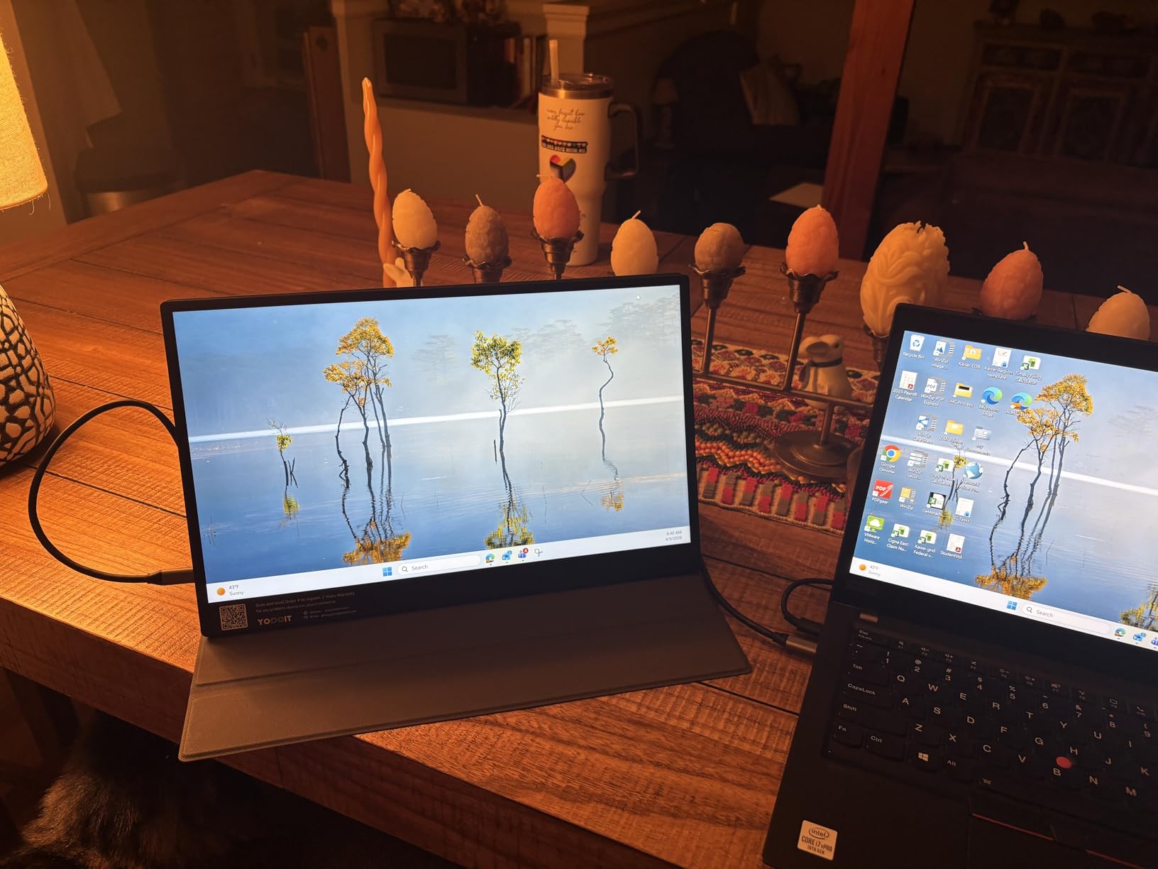 Yodoit Portable Monitor for Laptop Screen Extender, 15.6
