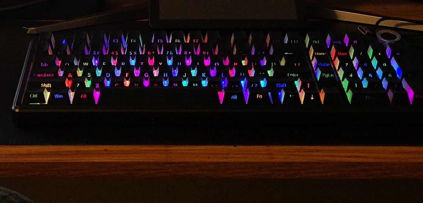 AULA F99 Pro Wireless Mechanical Keyboard-Silent Version, BT5.0/2.4GHz/USB-C Hot Swappable Custom Keyboard, Gasket Structure, Pre-lubed Linear Switches RGB Backlit Computer Gaming Keyboards, Black customer photo 2