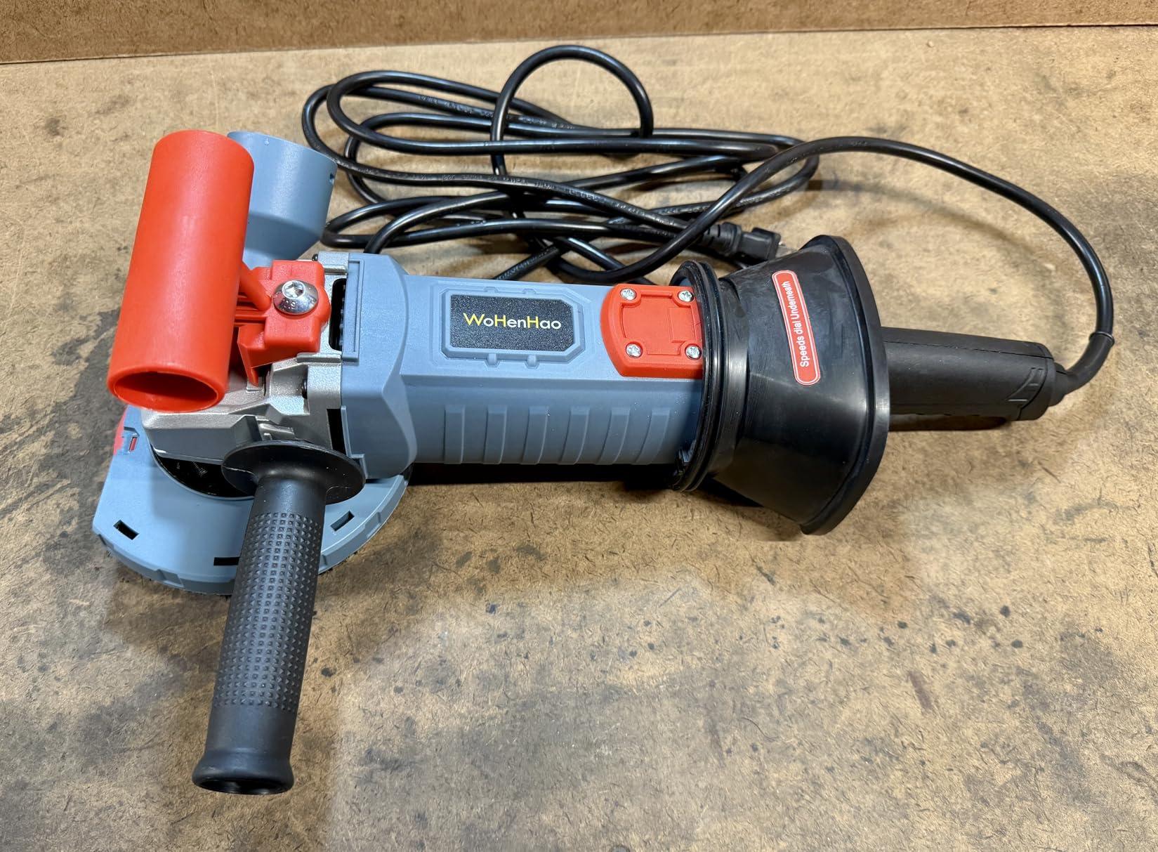 Wohenhao 5 Inch Concrete Planer 1500W with Dust Extraction Shroud and Diamond Cup Wheel, Floor Carpet Vinyl & Tile Adhesive Removal Machine (With x2 Grinding Wheel) customer photo 2