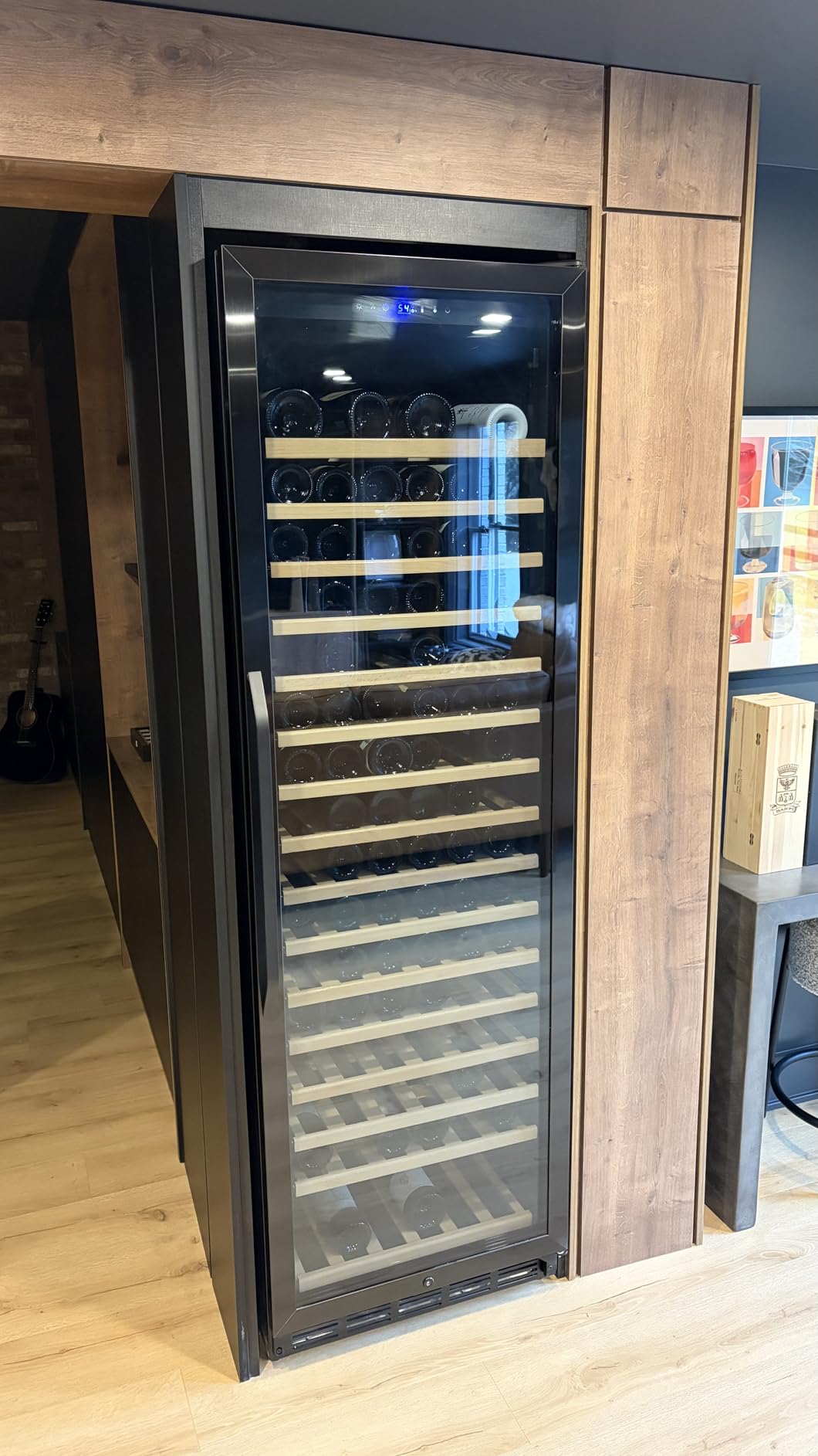 128 Cans Beverage Refrigerator Cooler, 3.2 Cu.Ft Mini Drink Fridge Glass Door for Drink Beer Soda Wine, Beer Fridge with 4 Removable Shelves for Kitchen Bedroom Office Bar Gaming Room, Stainless Steel customer photo 1