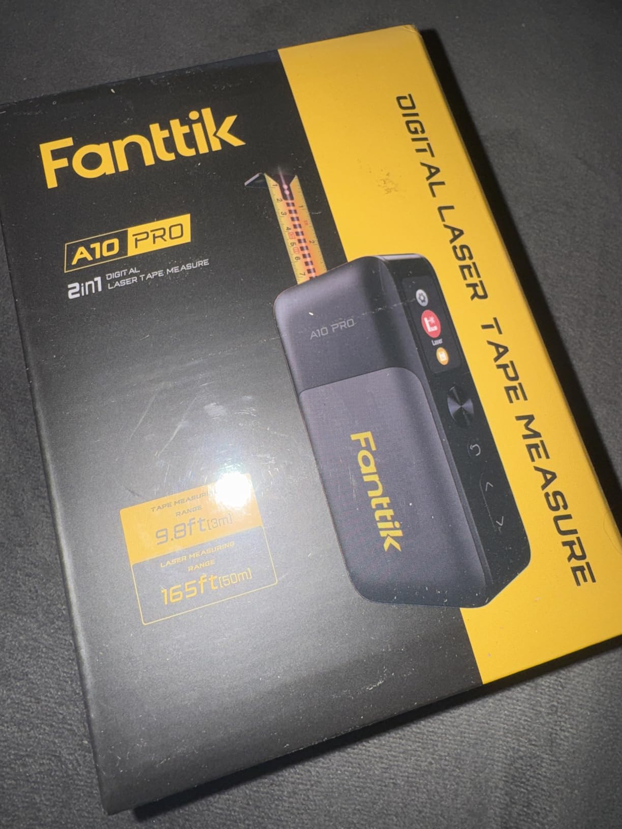 Fanttik A10 Pro 2-in-1 Digital Laser Tape Measure with HD IPS Color Display, 165Ft Rechargeable Laser Measurement Tool & 9.8Ft Measuring Tape, 6 Units Selectable, for Distance/Area/Volume customer photo 1