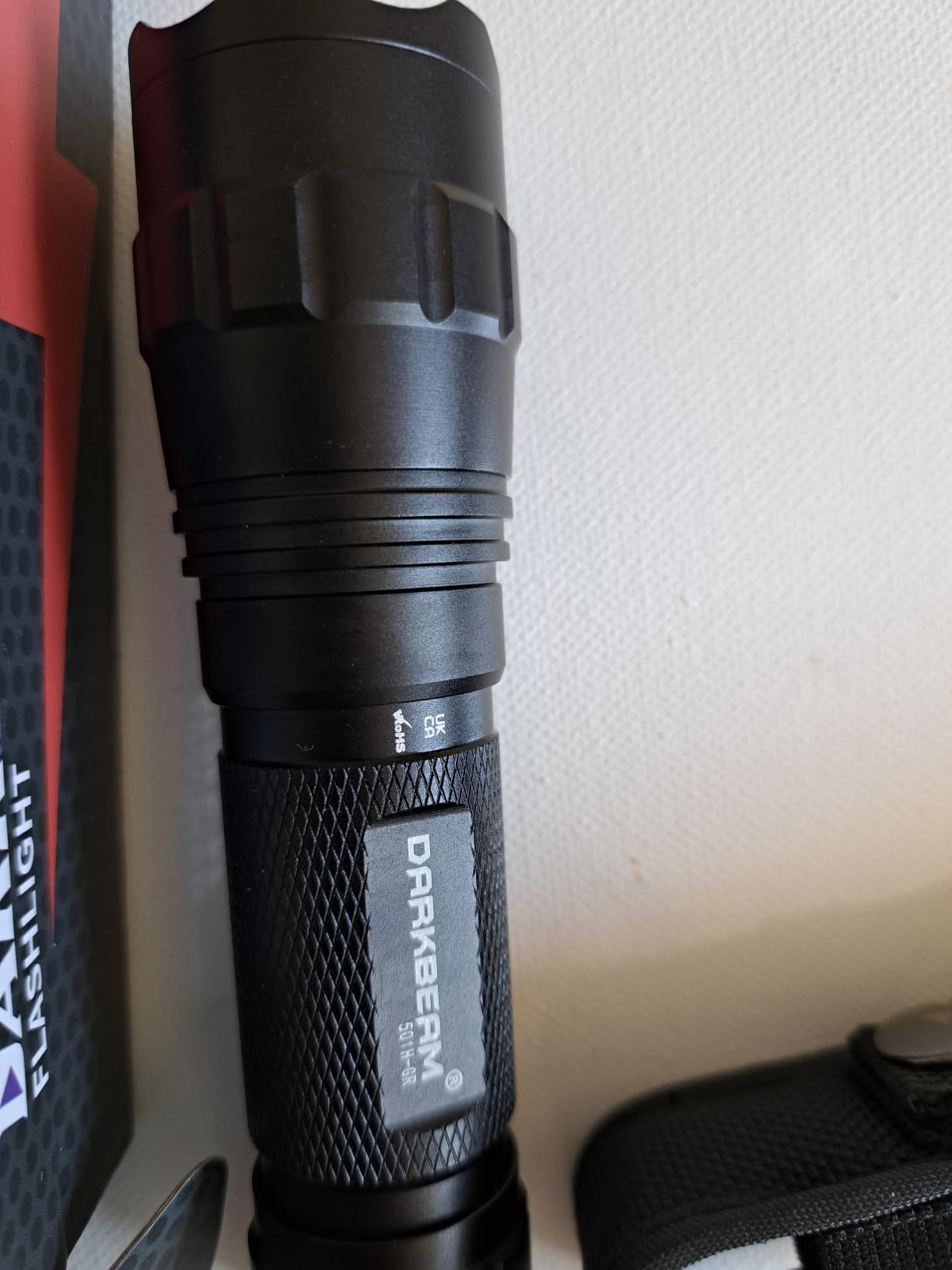 DARKBEAM Red Light LED Flashlight Tactical USB Rechargeable Stepless Dimming, Flood/Spot Portable Handheld Redlight for Night Hunting, Camping, Observation, Fishing, Astronomy, Rescue, Stargazing customer photo 2