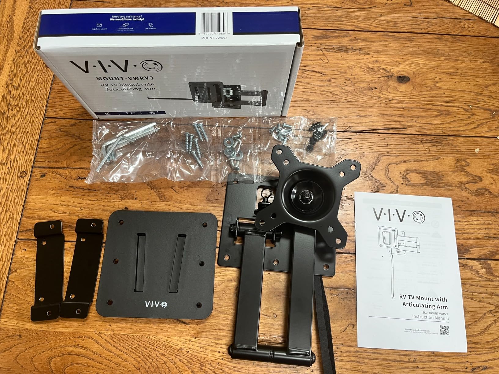 VIVO RV TV Mount for 23 to 55 Screens, Max VESA 400x400mm, Holds up to 77 lbs, Lockable Wall Bracket with Arm, Black, MOUNT-VWRV4L customer photo 2