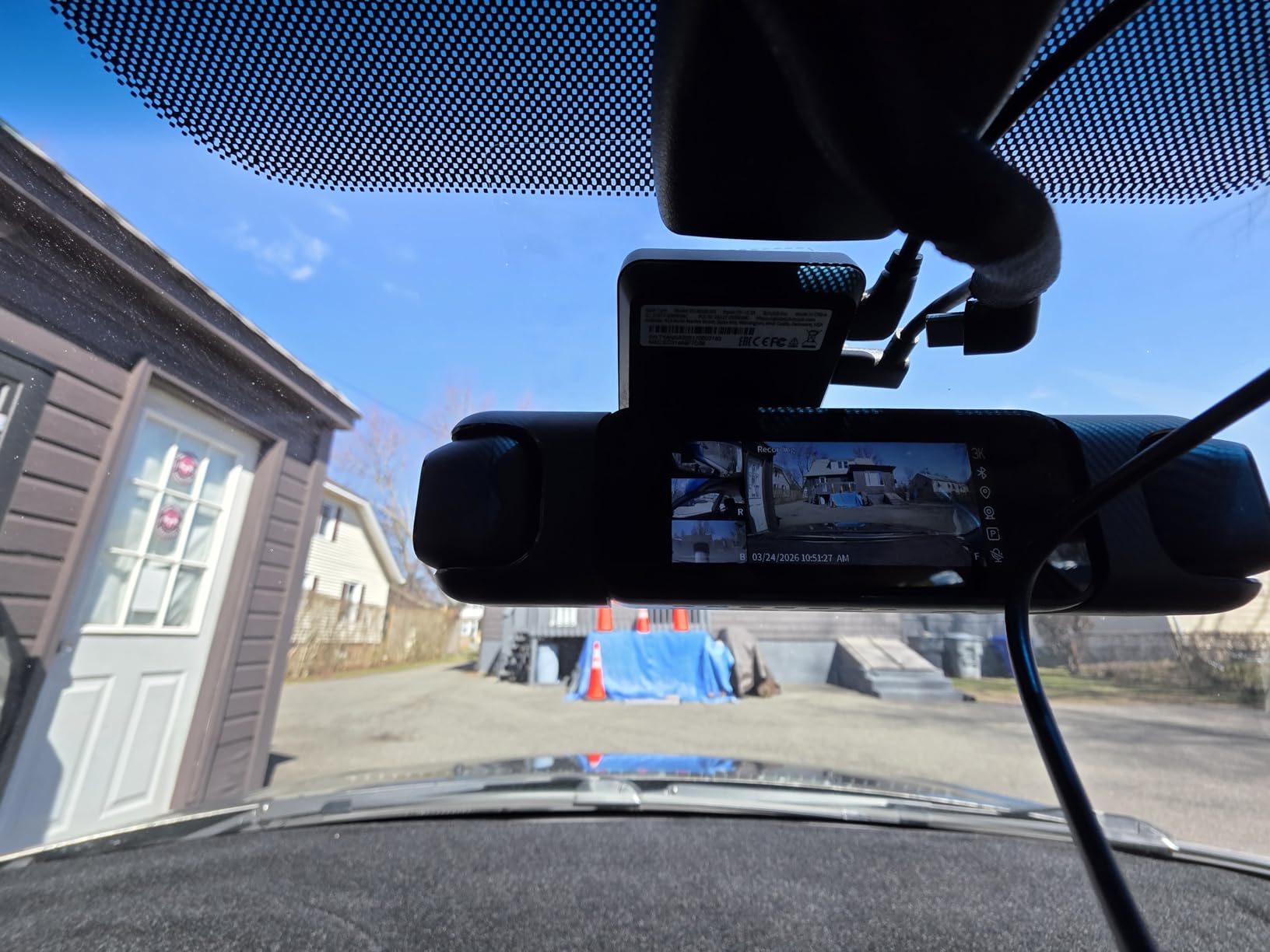 BOTSLAB 3K 4 Channel Dash Cam, 560° All-Sides View, Front and Rear Inside Car Camera with 3.18