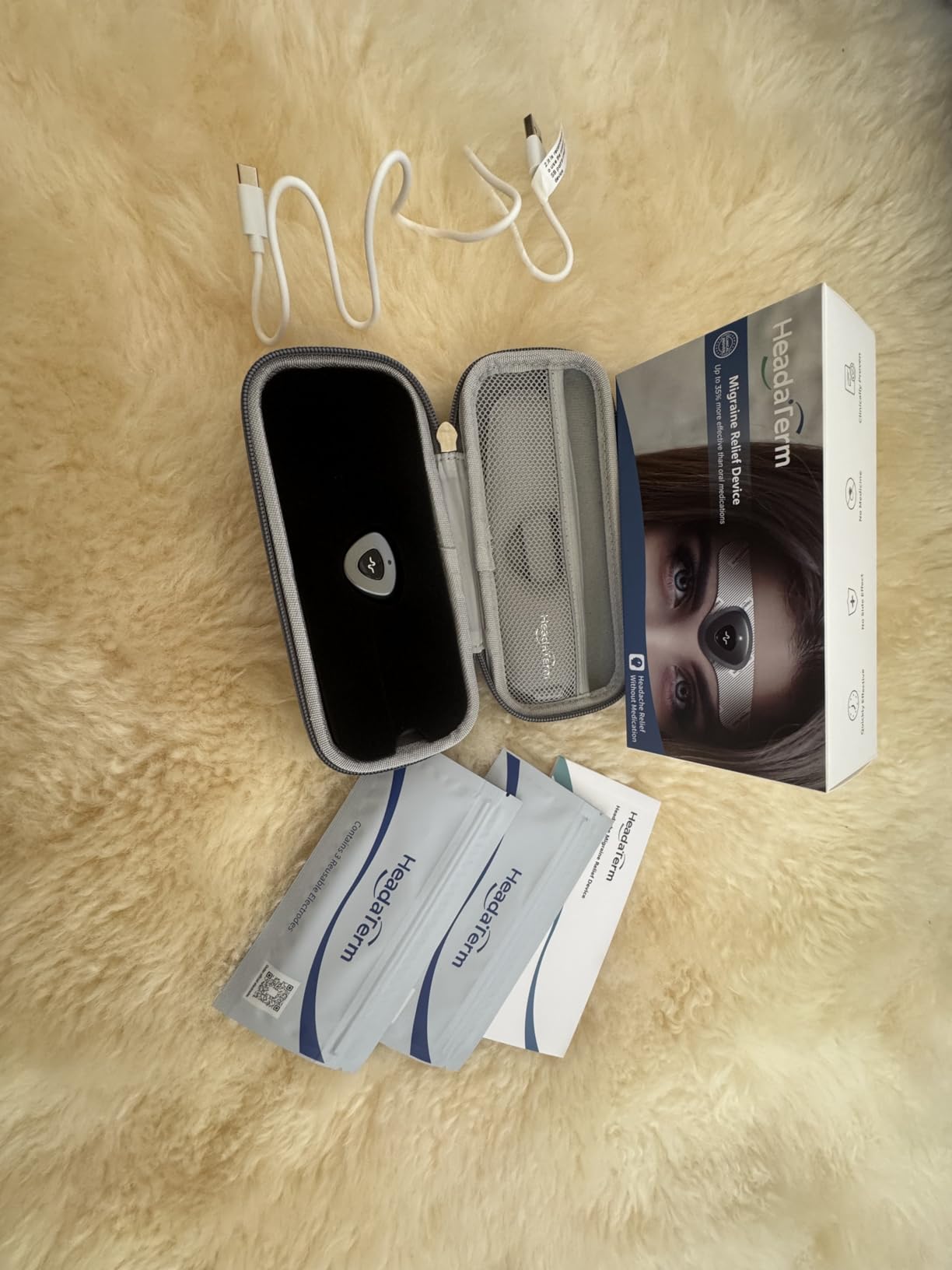 HeadaTerm-2 Migraine Relief Device e-TNS Technology Rechargeable Head Cap Treatment for Migraine and Headache, Drug-Free, Clinically Proven, Fast-Acting customer photo 2