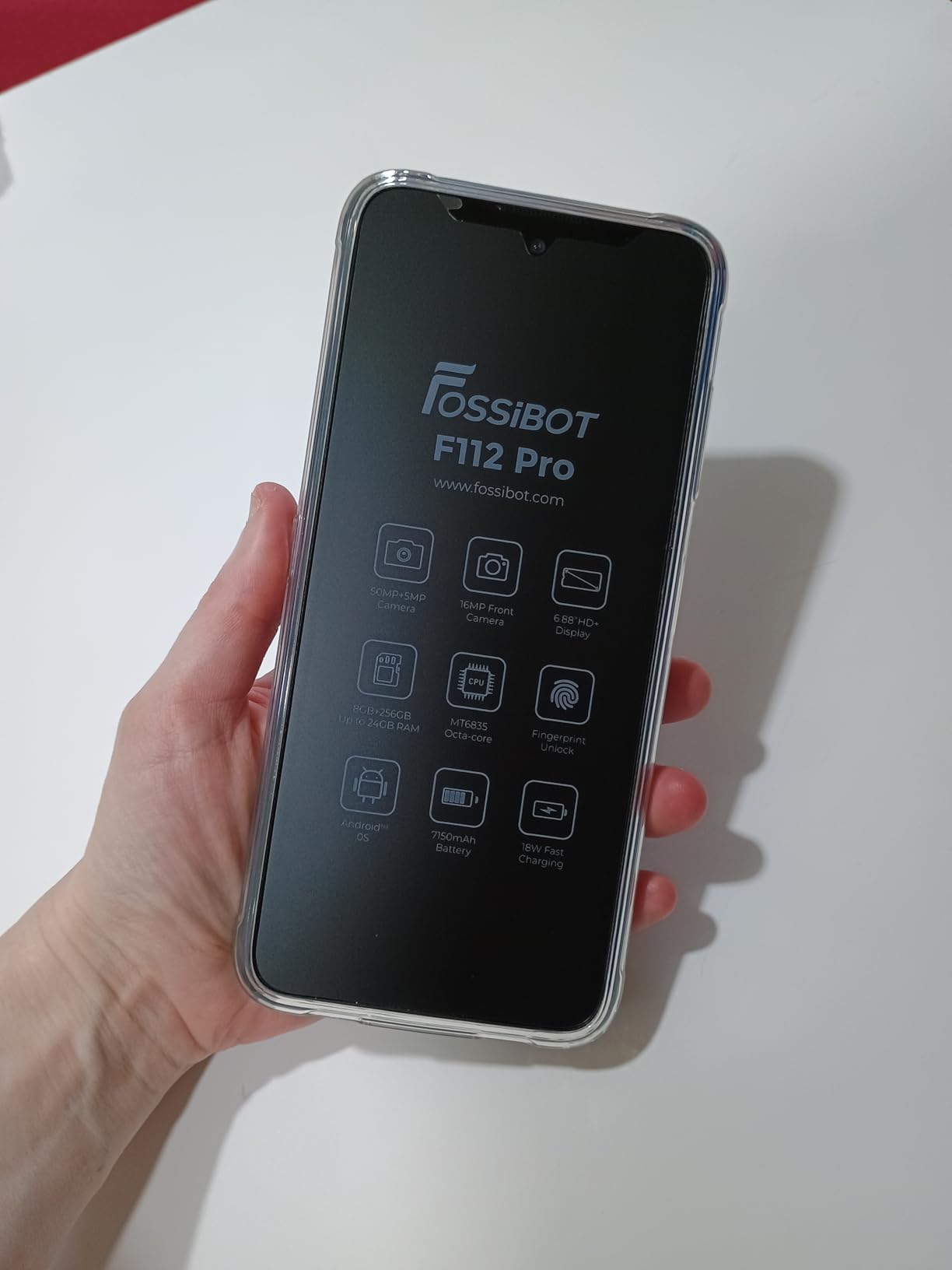 FOSSIBOT F112 Pro 5G Rugged Smartphone Unlocked, 256GB+24GB RAM (Expandable to 1TB), Android 14, 6.88