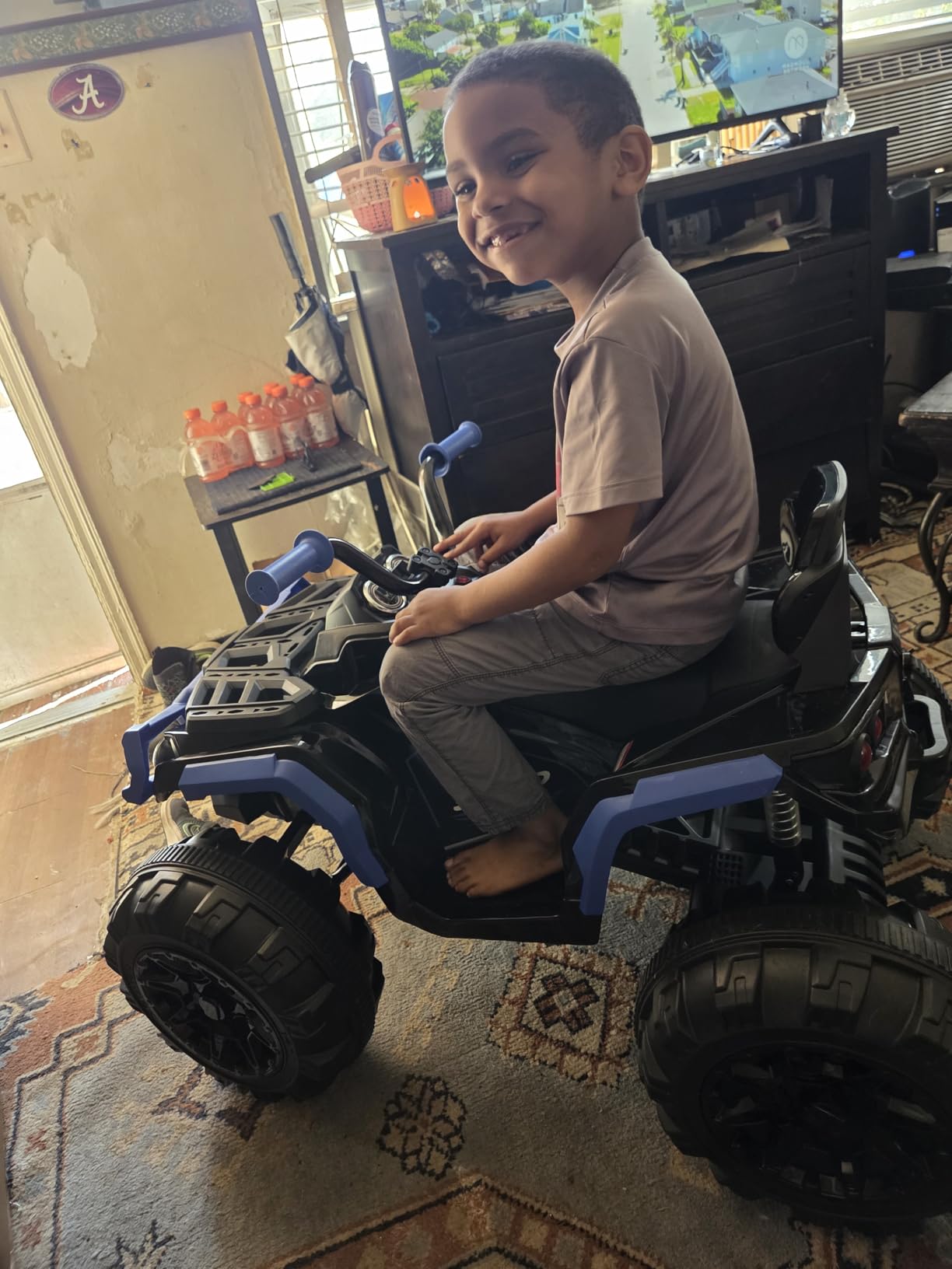 Kids ATV 4 Wheeler, 24V Electric ATV Ride On Toy for Big Kids, 400W Motor - Blue customer photo 1