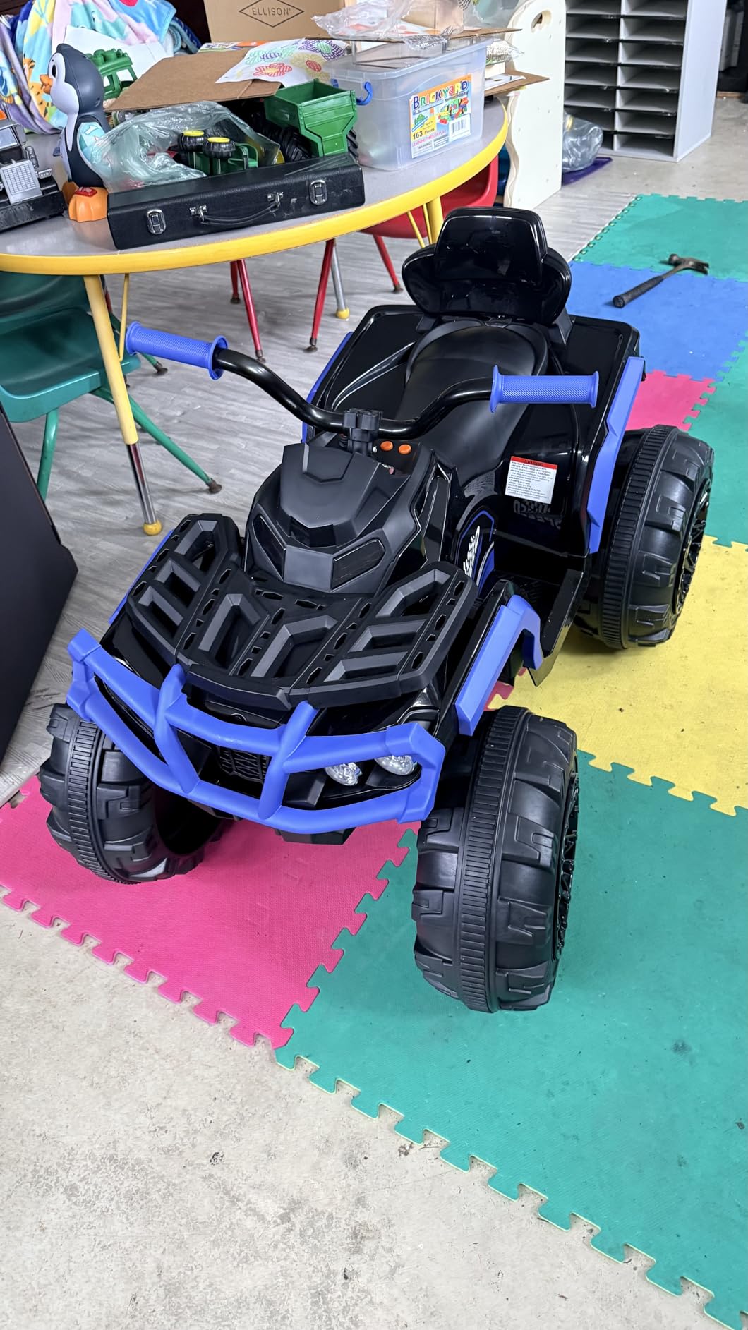 Kids ATV 4 Wheeler, 24V Electric ATV Ride On Toy for Big Kids, 400W Motor - Blue customer photo 2