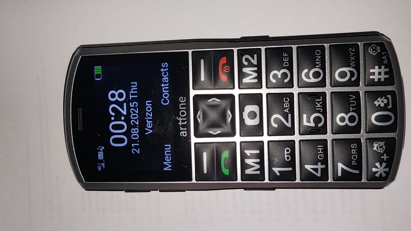 A400 Pro Silver - Large Button Cell Phone for Seniors - 4G LTE Unlocked Phones with SOS Button - 2MP Rear Camera - Charging Dock - 1800mAh - Dual SIM - Speed Dial - Volume Boost customer photo 2