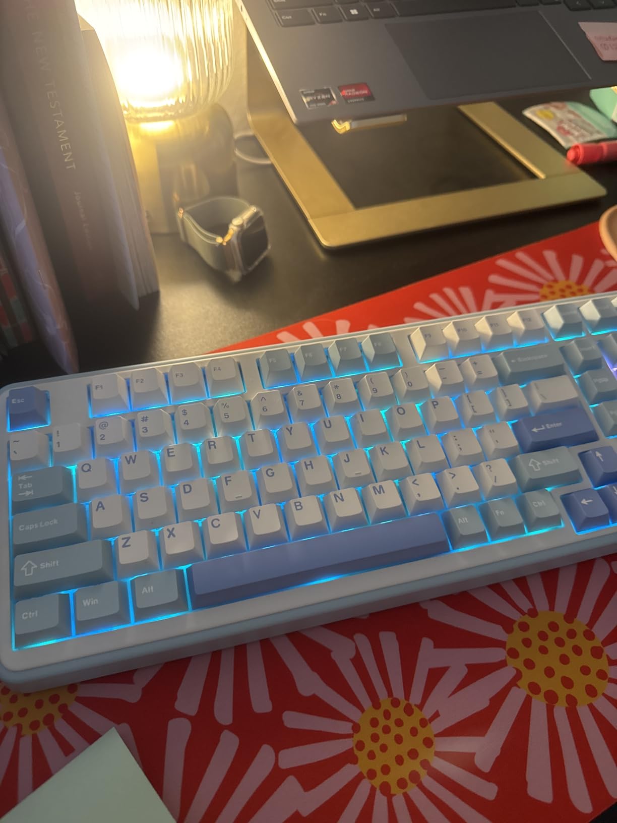 EPOMAKER TH99 Tri-Mode Wireless Mechanical Keyboard with 8000mAh Battery, Hot Swappable Custom RGB Gaming Keyboard with Numpad, Gasket Creamy for PC/Mac/Office (Black, Sea Salt Silent) customer photo 2