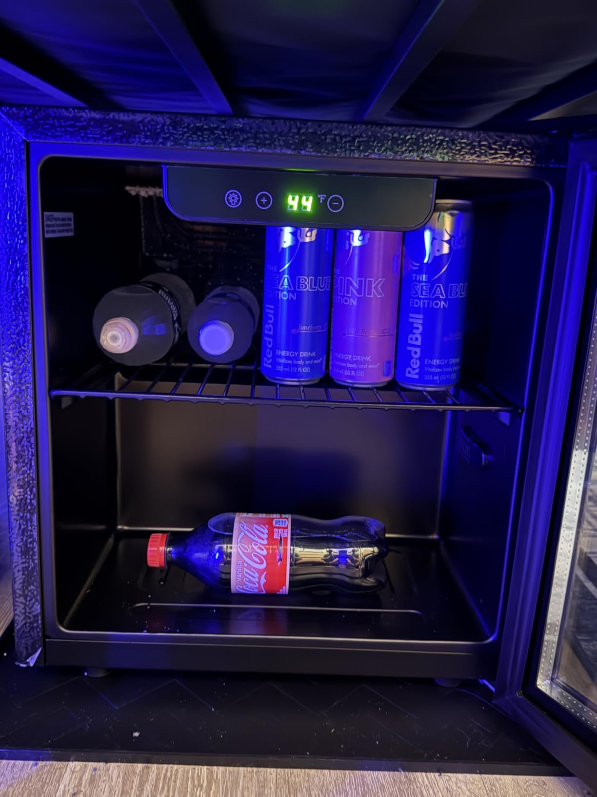 24 Cans Beverage Refrigerator Cooler - Mini Fridge with Digital Temperature Control, Soda Wine Beer Drink Fridge - Small Refrigerator for Office Home Bedroom Dorm Bar, Black customer photo 1