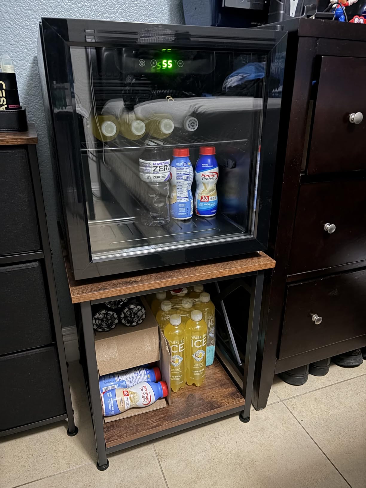 24 Cans Beverage Refrigerator Cooler - Mini Fridge with Digital Temperature Control, Soda Wine Beer Drink Fridge - Small Refrigerator for Office Home Bedroom Dorm Bar, Black customer photo 2