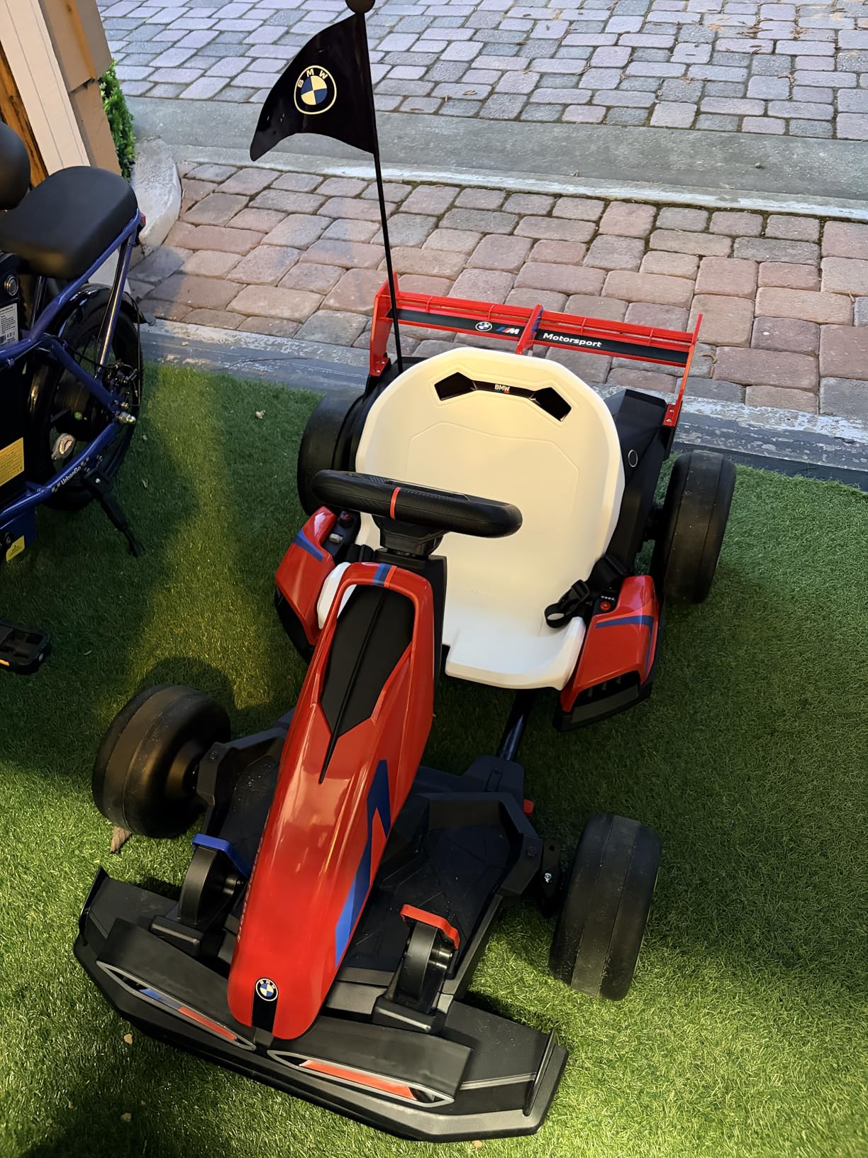 Wanan 36V Electric Go Kart with Adjustable Seat, Licensed BMW Drift Kart with Dual 2 x 300W Motors, Crazy Go Cart for Kids Ages 6-12, Cool LED Lights, Drift Mode and 2 Speeds (Red) customer photo 2