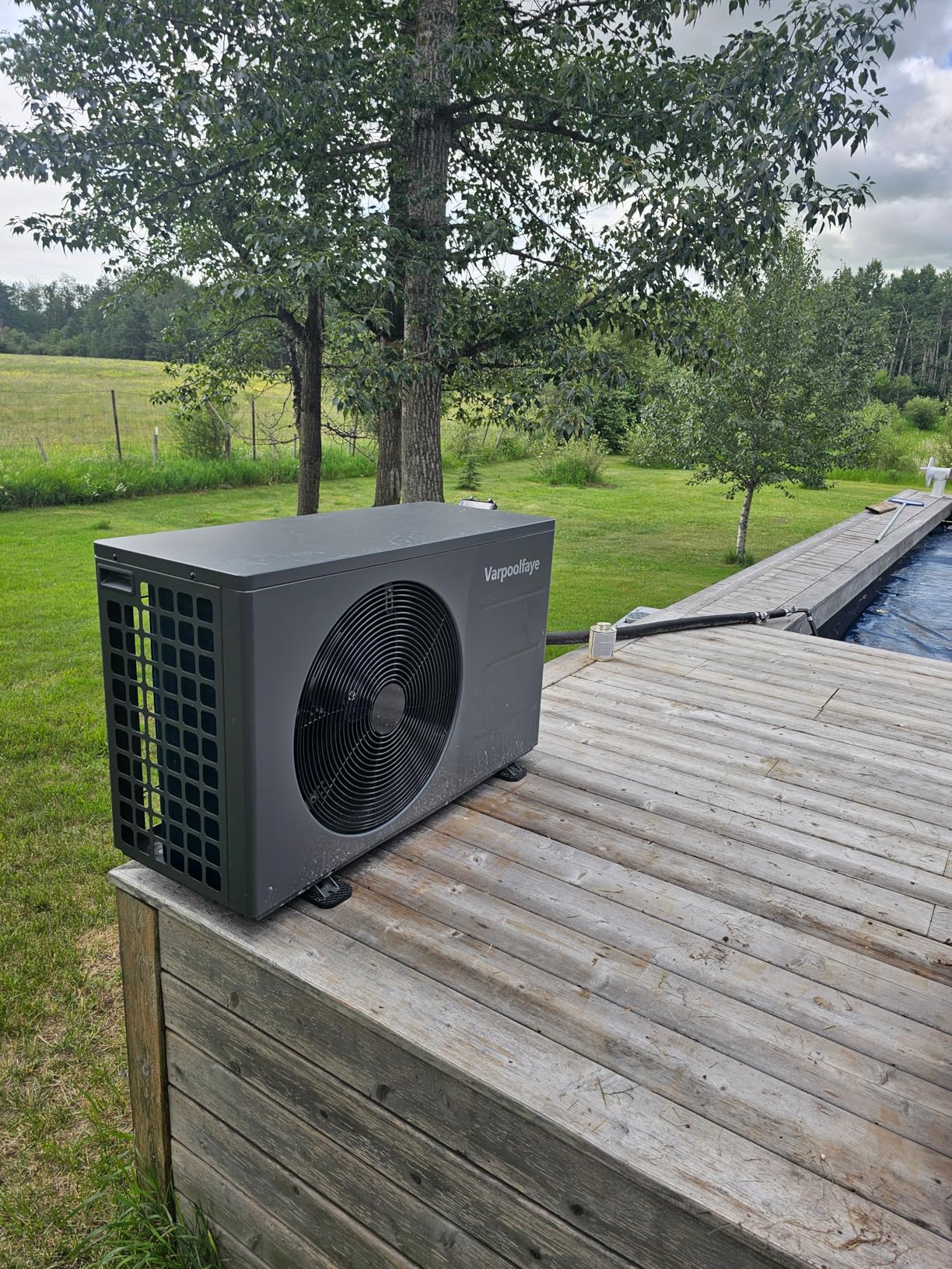 40000 BTU Electric Pool Heater for Inground Pools 12000 Gallon Swimming Pool Heat Pump Above Ground Pool Heater Heating Cooling WiFi Control Schedule 220V customer photo 1