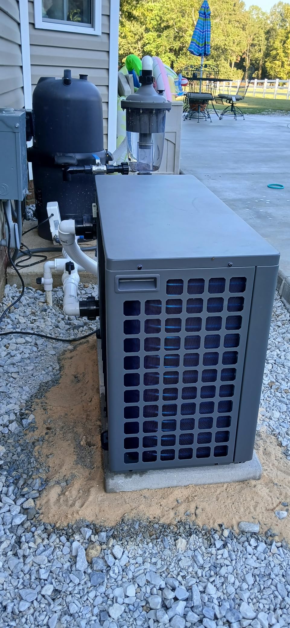 40000 BTU Electric Pool Heater for Inground Pools 12000 Gallon Swimming Pool Heat Pump Above Ground Pool Heater Heating Cooling WiFi Control Schedule 220V customer photo 2