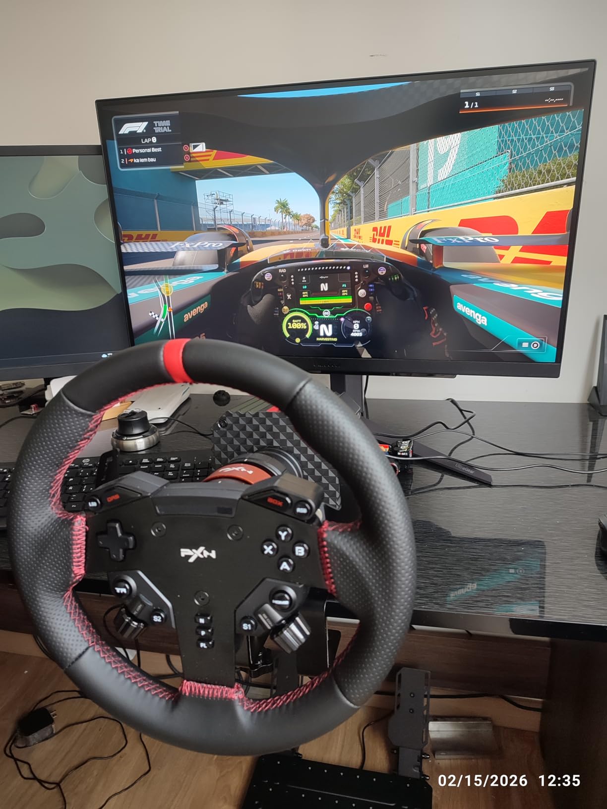 PXN VD6 Bundle: PC Steering Wheel and Pedals - 6 Nm Direct Drive Servo Motor Base, WAS Racing Wheel, Hall Effect 2-Pedal Set, and Table Clamp - Professional Sim Racing Setup for Windows PC (7-11) customer photo 1