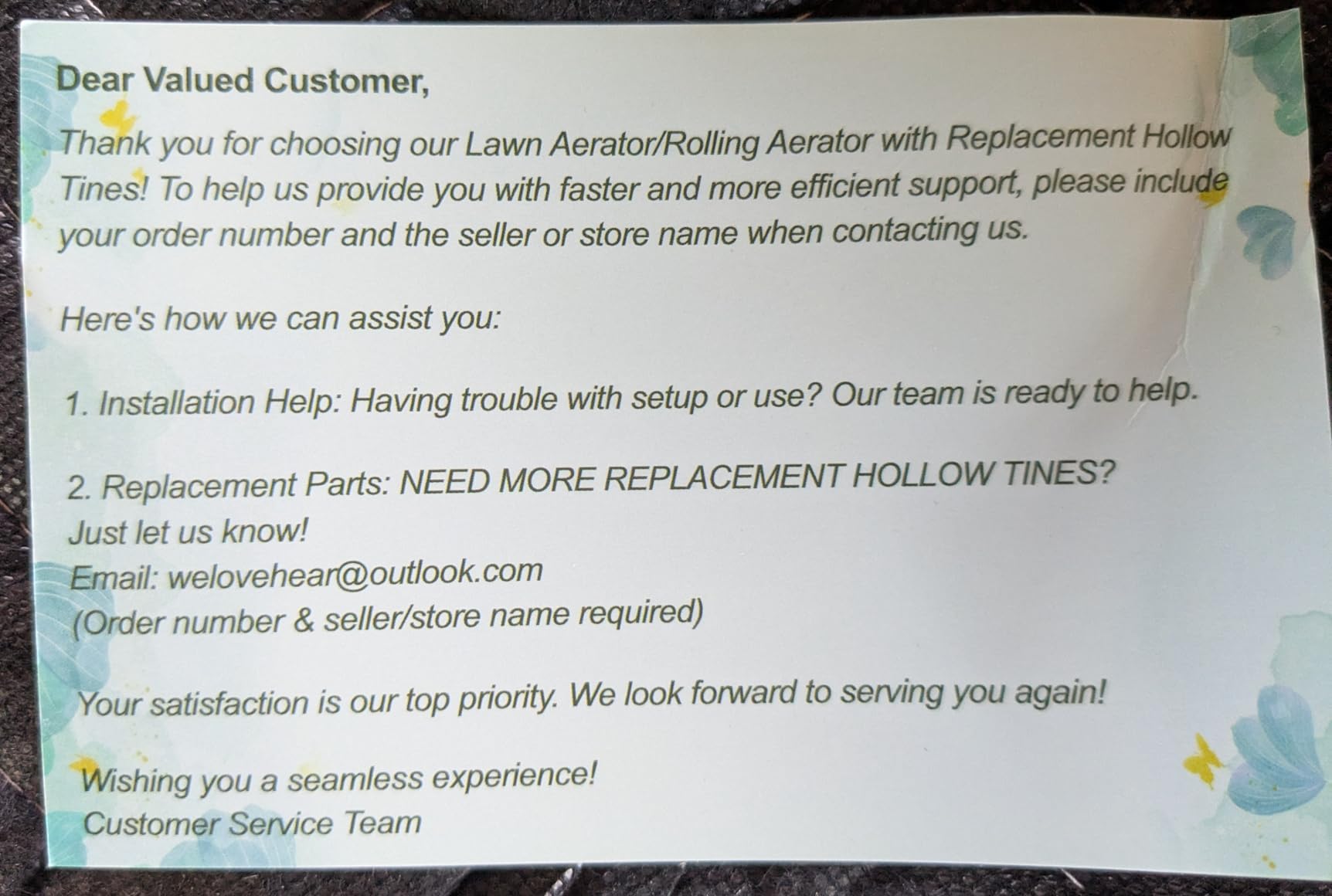 Manual Core Aerator Lawn Tool - Lawn Aerator Tool with 3 Hollow Tines, Semi-Assembled Grass Aerator Core Aeration Tool for Lawn, Yard Plug Aerator for Lawn Care Compacted Soil - Orange customer photo 2