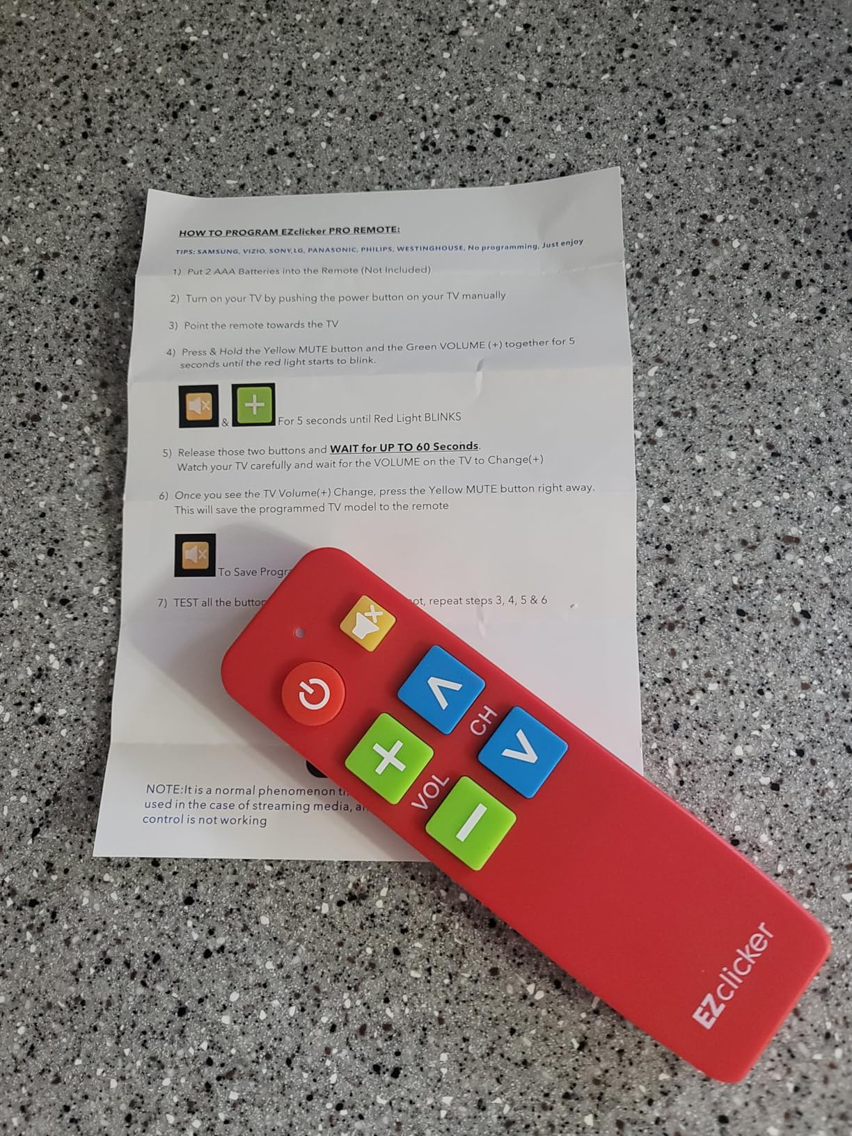 TV Remote for Seniors, Extra Simple Big Button Remote (Black) Works with Major TV Brands, NOT for Streaming customer photo 1