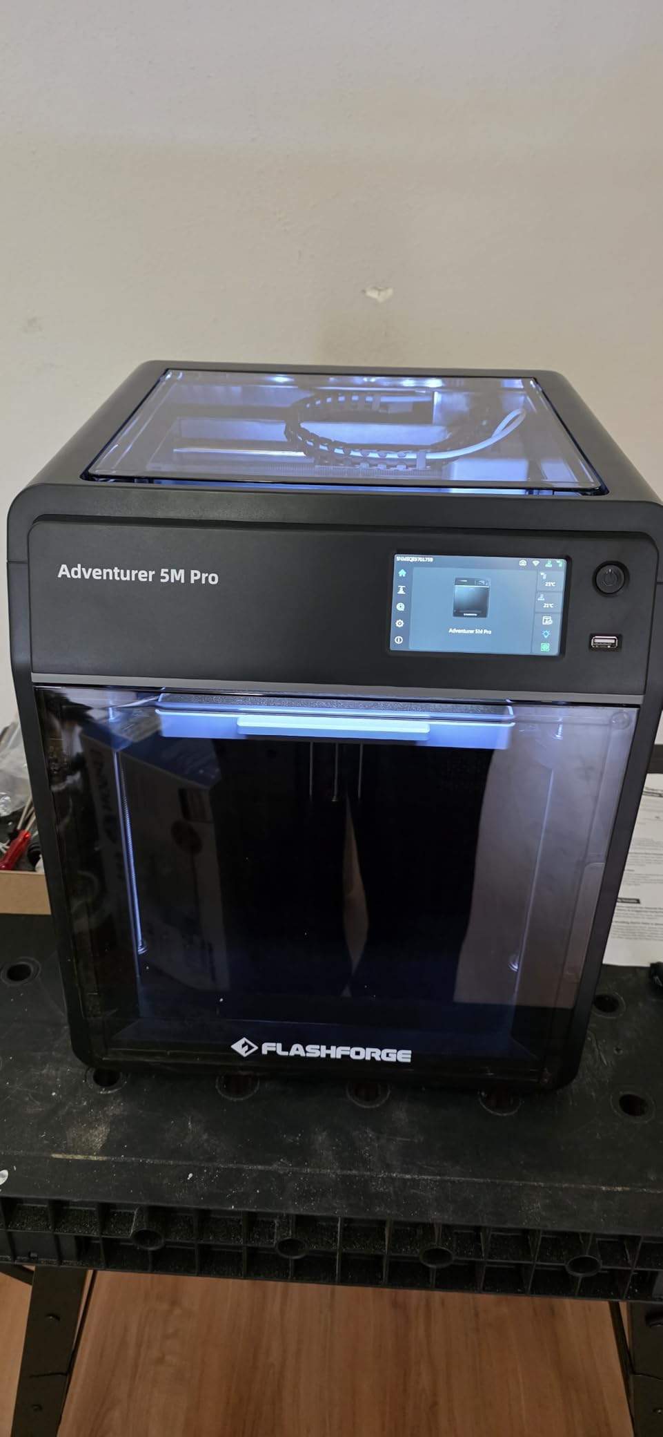 FLASHFORGE 3D Printer AD5M Pro with 250g PLA, 600mm/s High Speed CoreXY High Precision Printing, 280℃ Quick-Swap 0.4 & 0.6mm Hotend, 50dB Silence and Built-in Camera, Build Volume 220 * 220 * 220mm customer photo 1