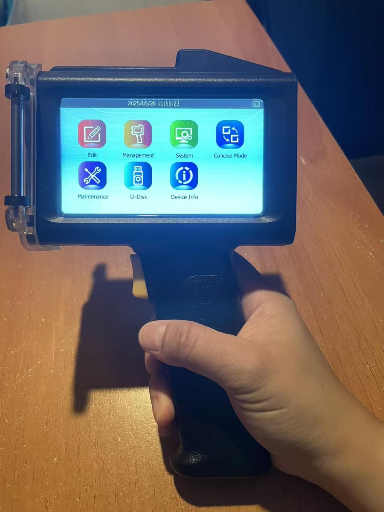 Handheld Inkjet Printer 0.5 Inches Print Height Weighs Only 390g for Batch Code Date Lot Number Print on Plastic Carton Wood Metal Glass Aluminum with 42ml Fast Dry Ink (Black) customer photo 1