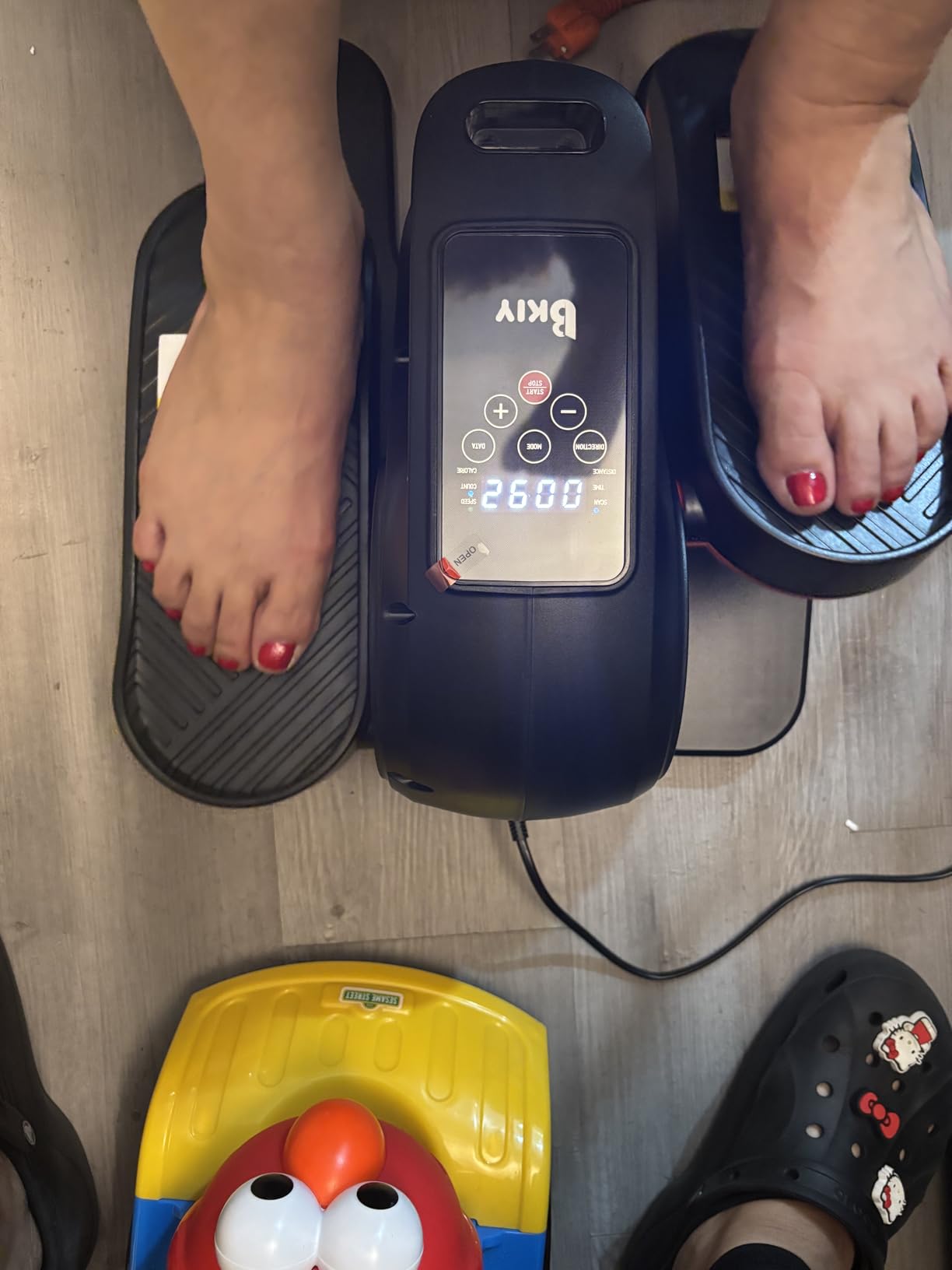 Under Desk Elliptical Machine, Electric Under-Desk Elliptical for Seniors - Mini Elliptical Exercise Equipment for Home with 12-Speed Touch Screen, Remote Control & Reversible Motion customer photo 2