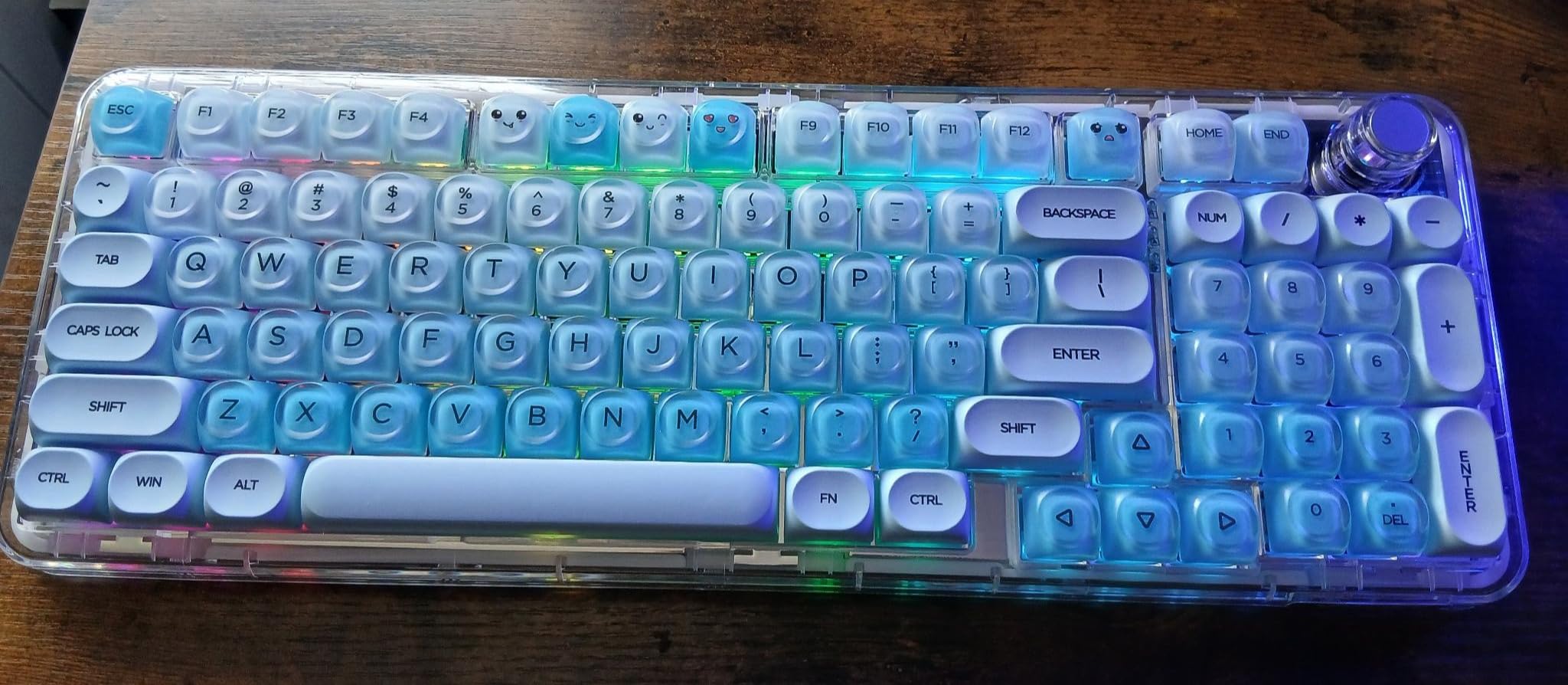 YUNZII X98 QMK/VIA Wireless Mechanical Gaming Keyboard with Knob,Tri-Mode BT5.0/USB-C/2.4GHz Hot Swappable Keyboard,Pre-lubed Switches Gasket Mount RGB Backlit for Wins/Mac (White, Snow Switch) customer photo 1