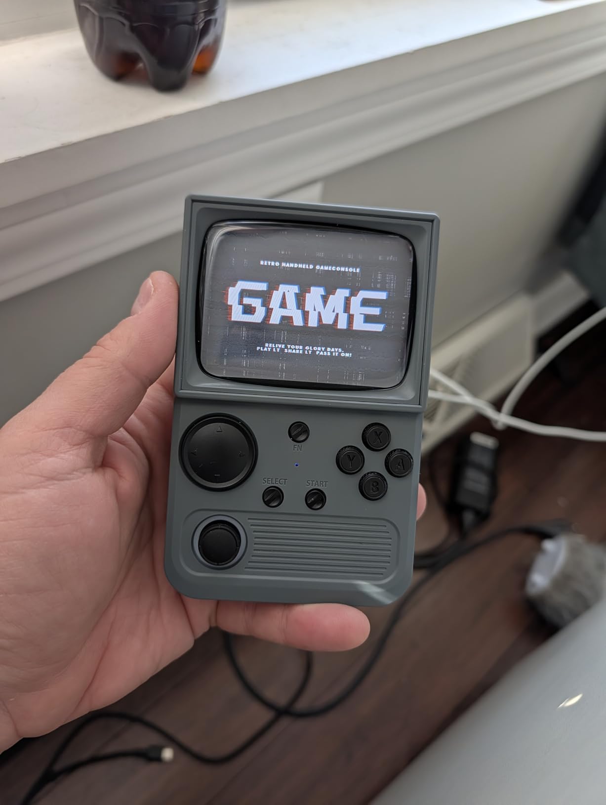 R36T Retro Gaming Console, 3.5''IPS Screen CRT-Inspired, Handheld Game Console 64GB with 18000+ Classic Games Supports WiFi Networked Fighting and OTG, 3500mAh Battery, with Portable Case(Black 64GB) customer photo 1