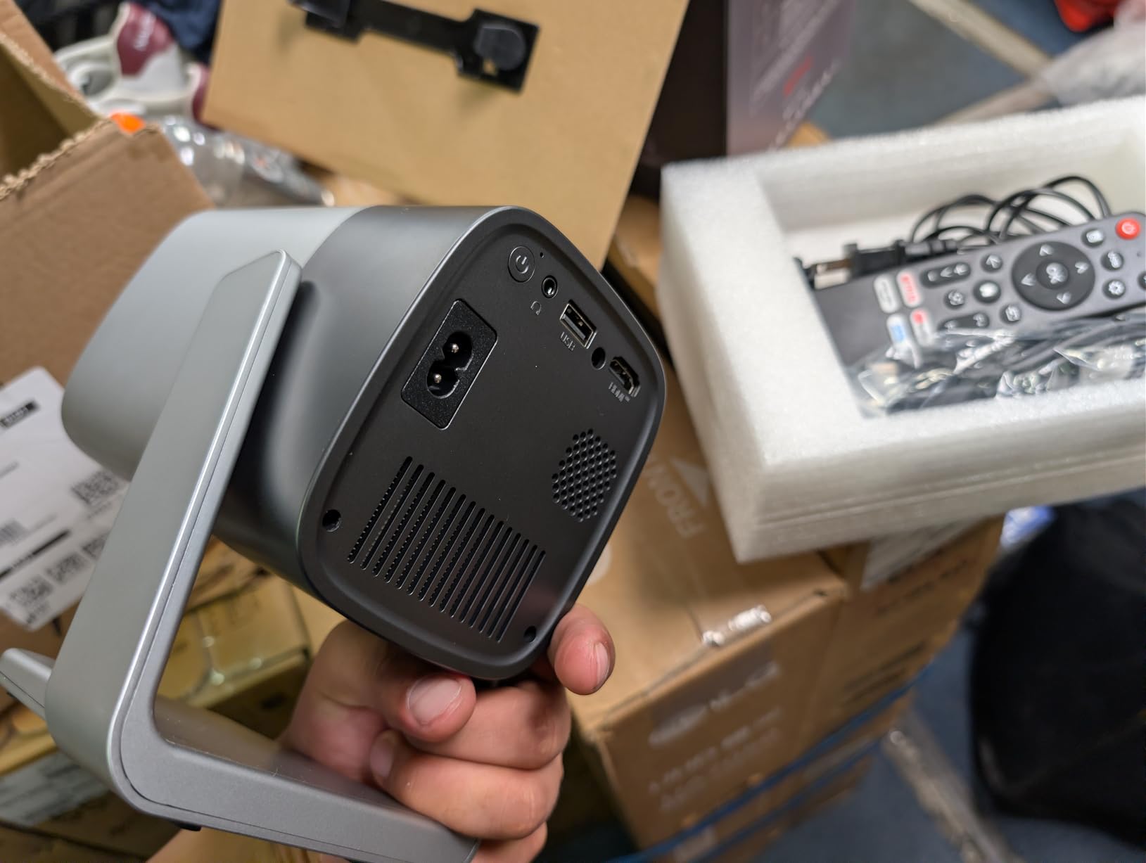 XuanPad Smart Mini Projector with WiFi and Bluetooth Netflix Compatible customer photo 2