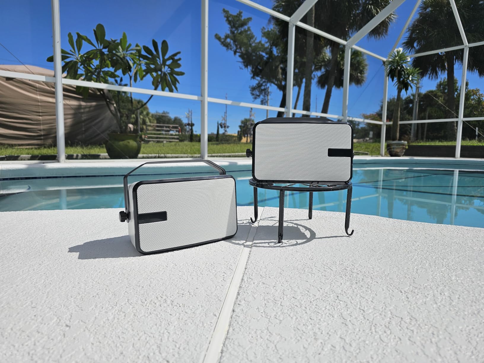 400W AC-Powered Outdoor Bluetooth Speakers | Wireless Sync 100+ Speakers | IPX5 Waterproof Wall Mount | for Party, Patio, Porch, Garage (Pair, Black) customer photo 2