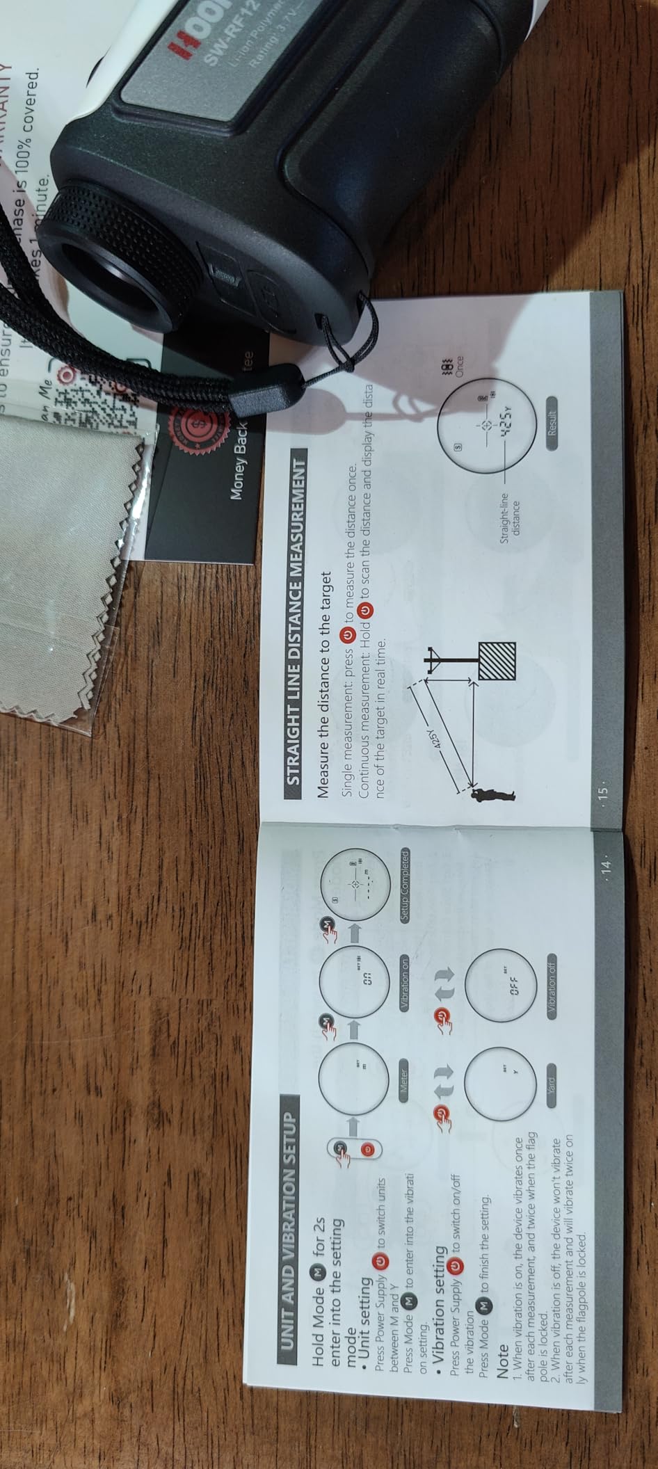 Range Finder Golf, 1200 Yards Rangefinder with Slope, Magnetic Stripe, 7X Magnification, IP54 Water Resistant, Rechargeable Battery, Flag Pole Locking Vibration, Golf Accessories for Men Women customer photo 2