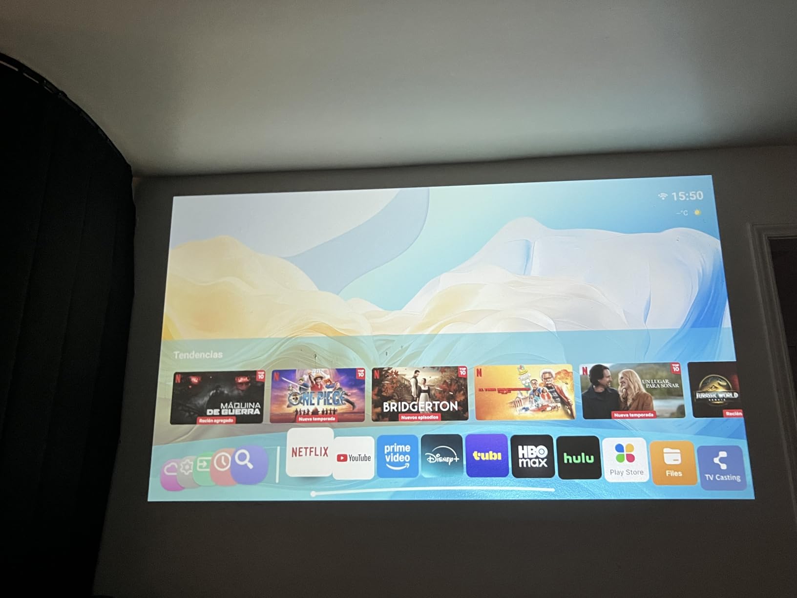 [Officially-Licensed App & Auto Focus]White Smart Mini Projector with WiFi and Bluetooth, XuanPad 4K Support Movie Projector, Portable Native 1080P Outdoor Projector with 360° Stand customer photo 1