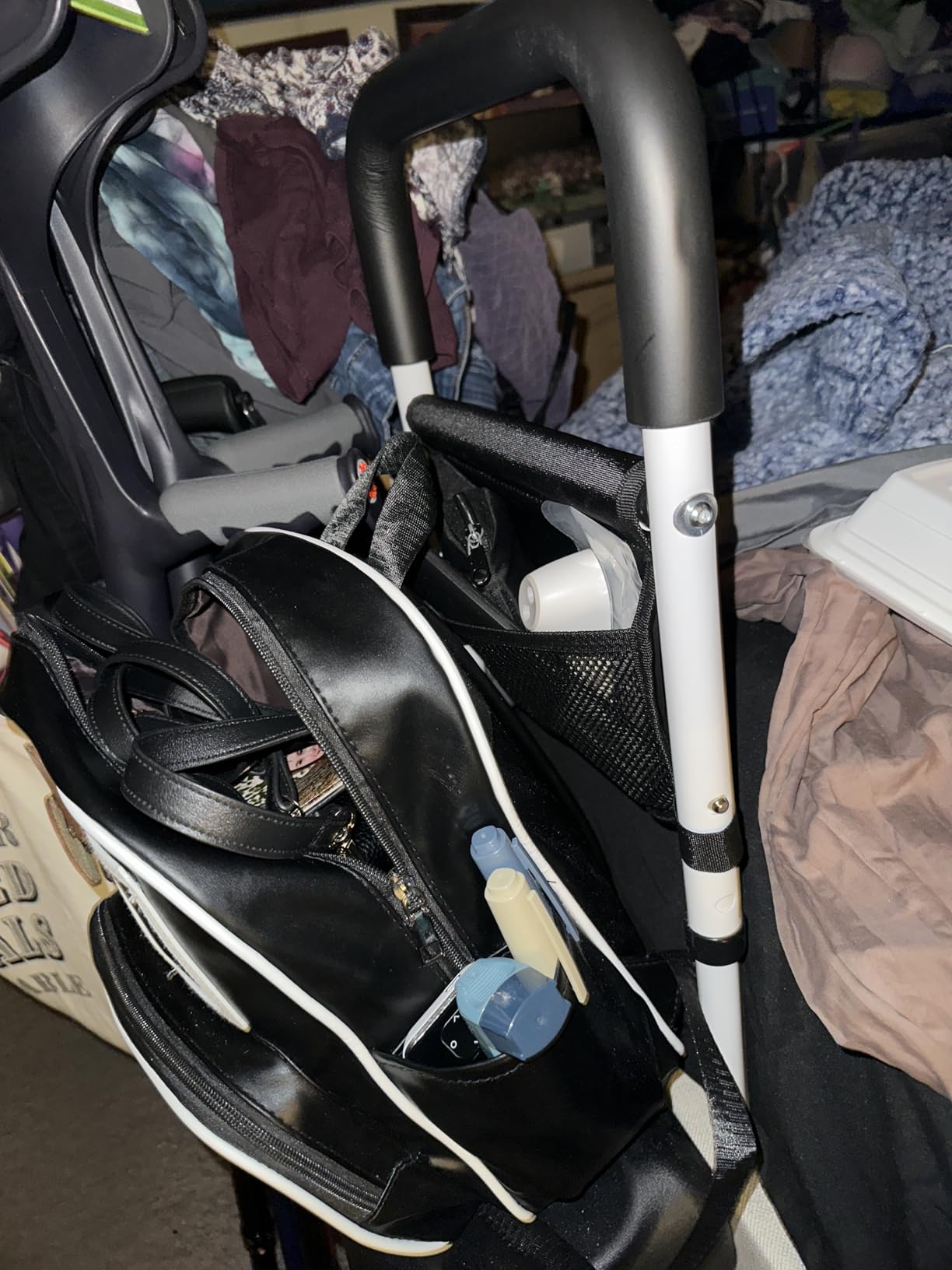 Hopelight Adjustable Bed Rail Support Handle with Storage Pouch, White and Black, Height Assist Safety Guard, Adjustable Bed Assist Rails for Seniors & Patients - Fits All Beds, Tool-Free Assembly customer photo 2