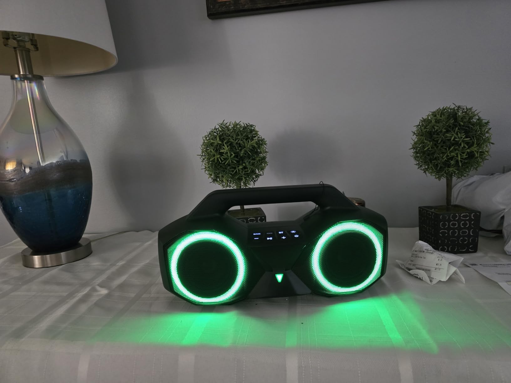 Bluetooth Speaker 80W(Peak)Loud with Bass, 20H Playtime, IPX7 Waterproof, RGB Lights, TWS, Large Portable Wireless Speakers for Outdoor, Home, Party, Pool, Beach, Tailgating, Gym, Work customer photo 1