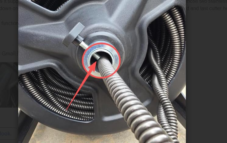 POPULO Drain Cleaner Machine 100Ft x 3/8 Inch, Auto feed Sewer Snake Auger on Wheels customer photo 1