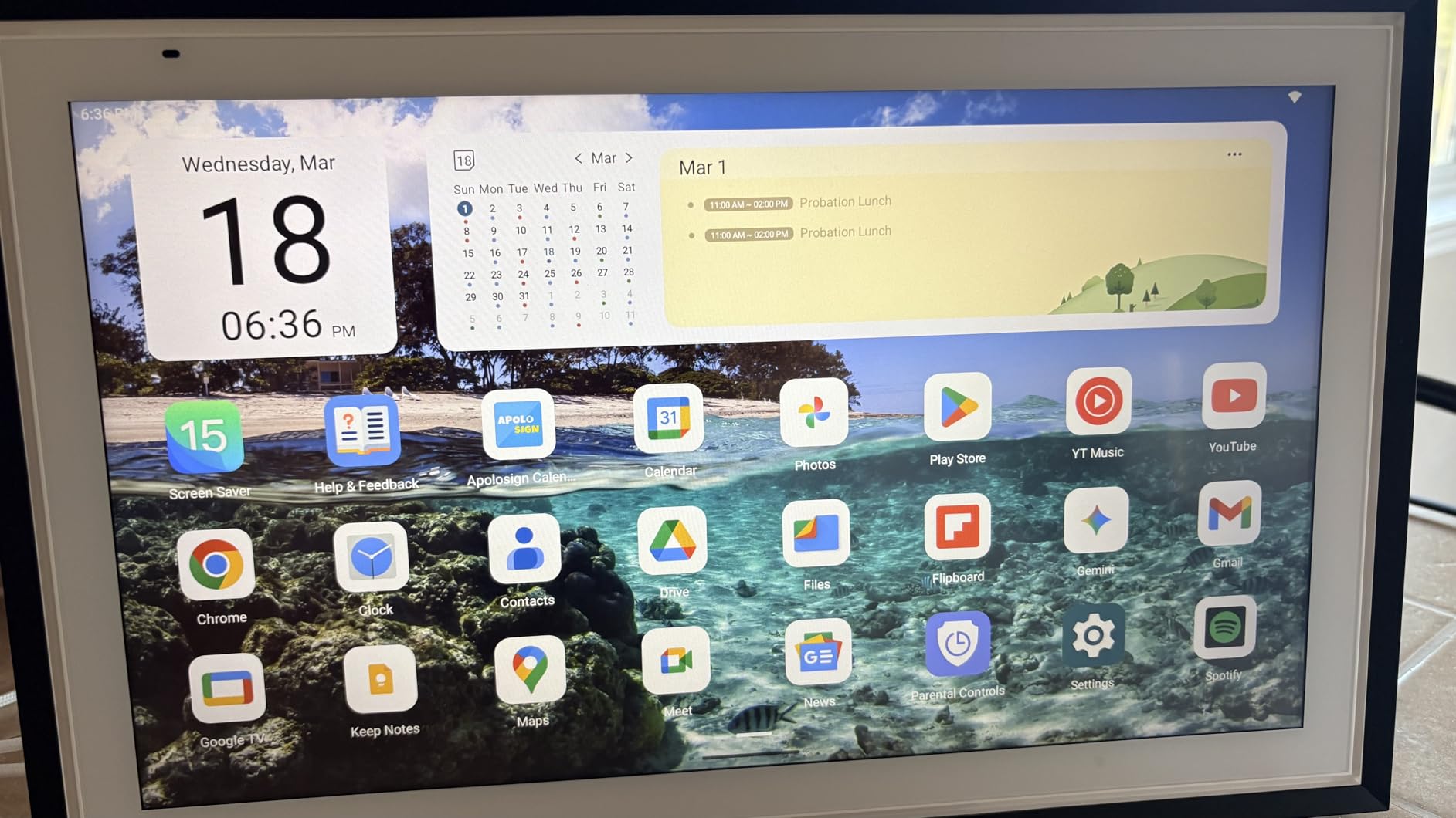 Apolosign 15.6-inch Digital Calendar Smart Wall Display, Touchscreen with Google Play Apps customer photo 2