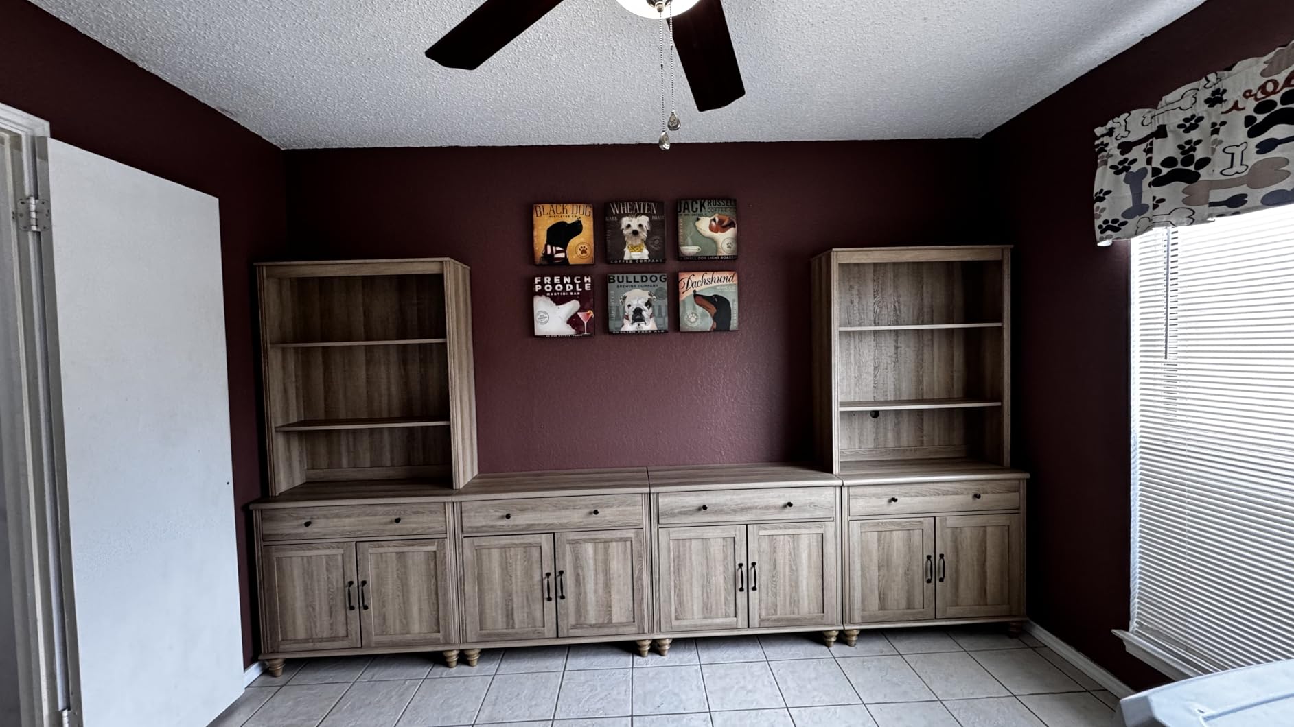 WAMPAT Entertainment Center with Bookshelves for TVs up to 75