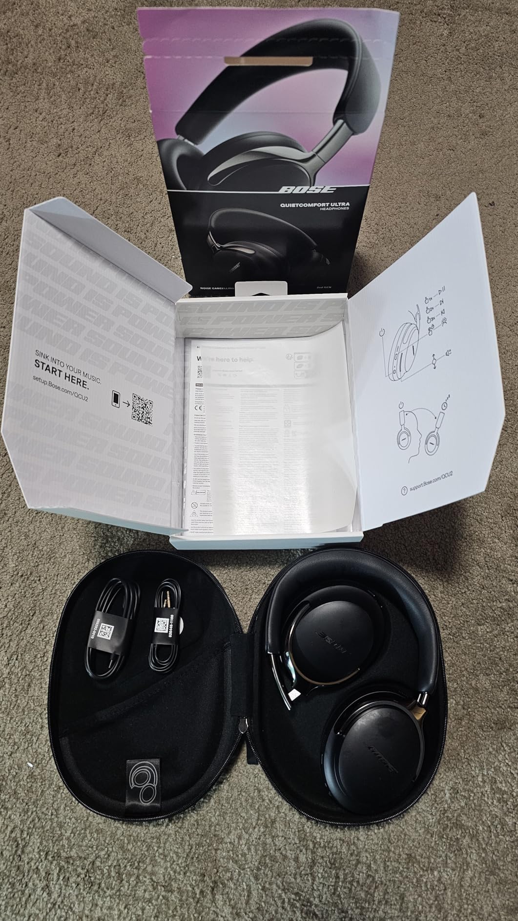 Bose QuietComfort Ultra Bluetooth Headphones (2nd Gen), Wireless Headphones with Spatial Audio, Over Ear Noise Cancelling with Mic, Up to 30 Hours of Play time, Driftwood Sand - Limited Edition customer photo 1