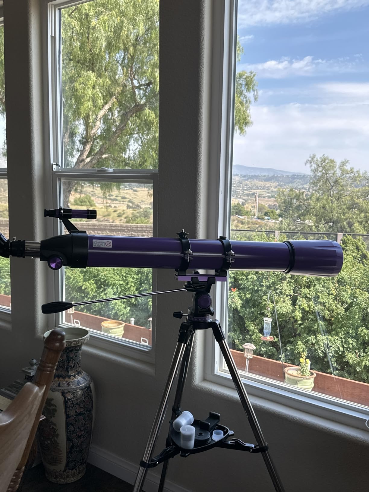 Telescope, Telescope for Adults High Powered, 90mm Aperture 1000mm Astronomical Refractor Telescopes for Beginners, Magnification 500X, with Three Eyepieces, Phone Adapter & Carrying Bag customer photo 1