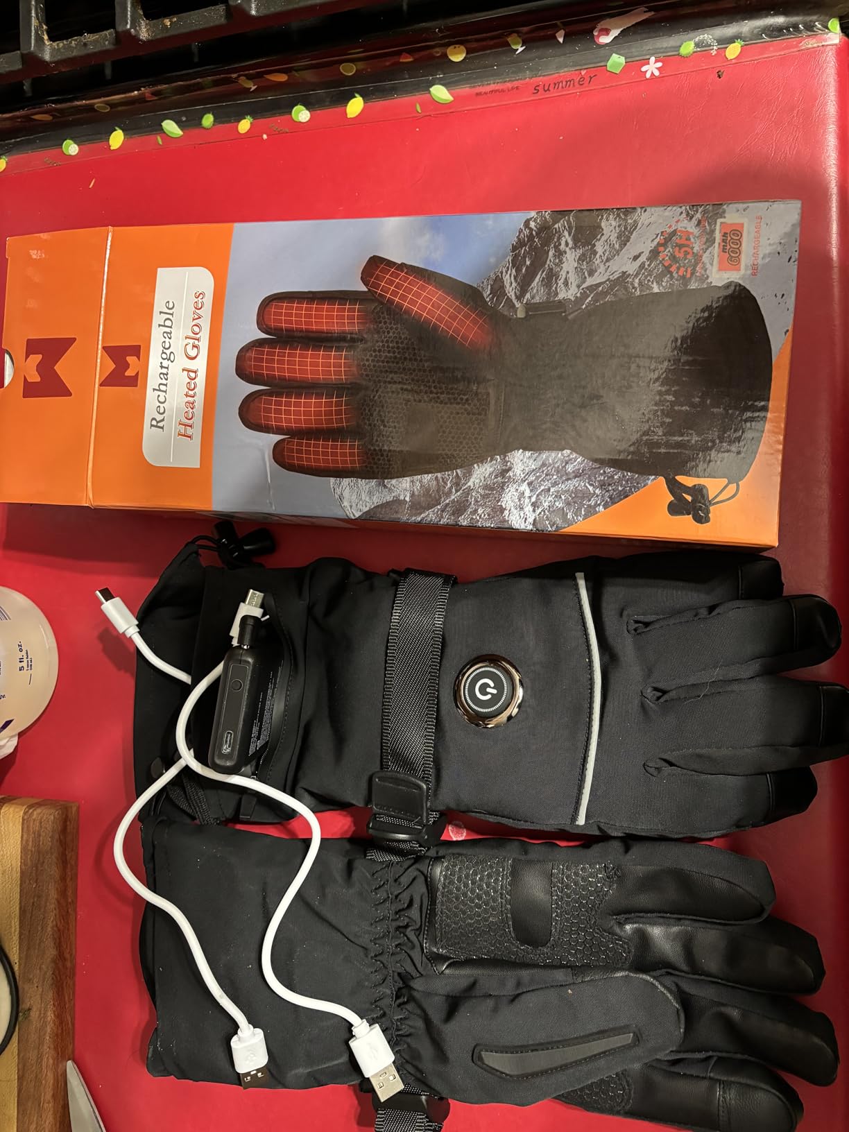 Heated Gloves, 5V 6000mAh Rechargeable Heated Gloves for Men Women, Waterproof & Upgrade Non-Slip Electric Heating Glove for Motorcycling, Hunting, Skiing, Outdoor Work customer photo 1