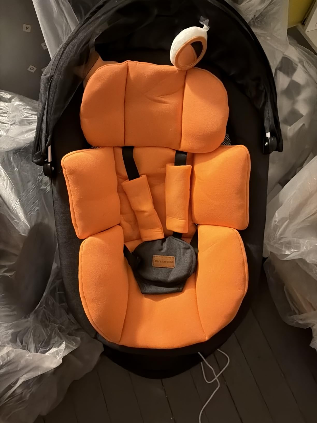 Baby Swing for Infants, Bluetooth Electric Infant Swing with 5 Speed Motions, 12 Soothing Melodies & Remote Control, Portable for Newborns 0-9 Months (Max 20 lbs, Blue) customer photo 1