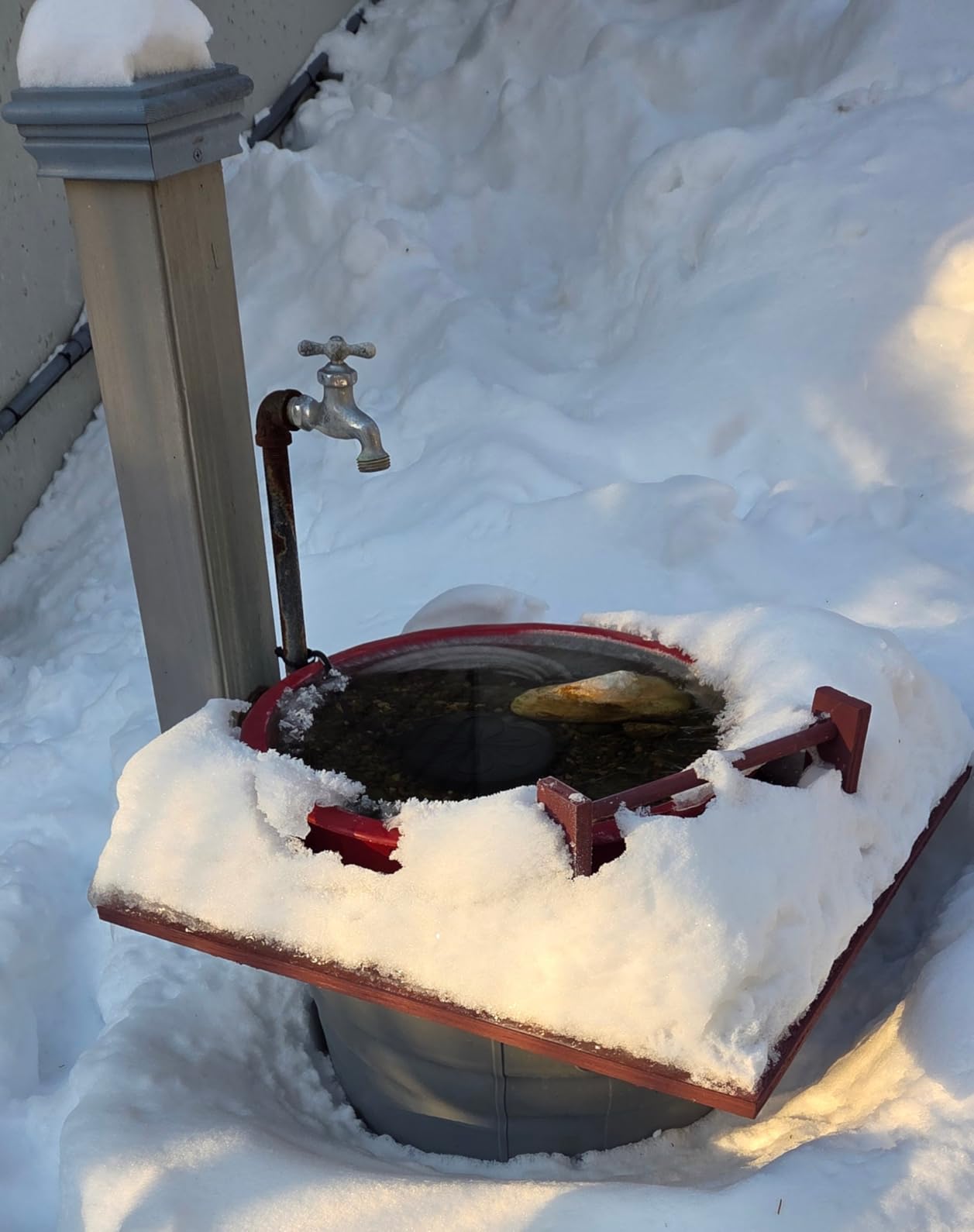 110W Bird Bath Heater for Outdoors in Winter-Submersible Pond Deicer, Cast Aluminum Thermostatic Chicken Water Heater customer photo 1