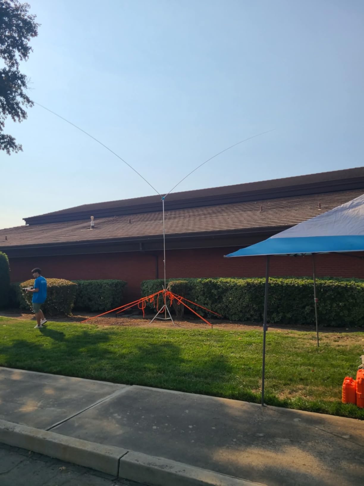 AT-V55 Portable HF/VHF/UHF Antenna Kit with Tripod, Covers 7-430MHz, Inverted-V Design, Includes Adjustable Support Stand for Field Setup and Emergency Ham Radio Use customer photo 2