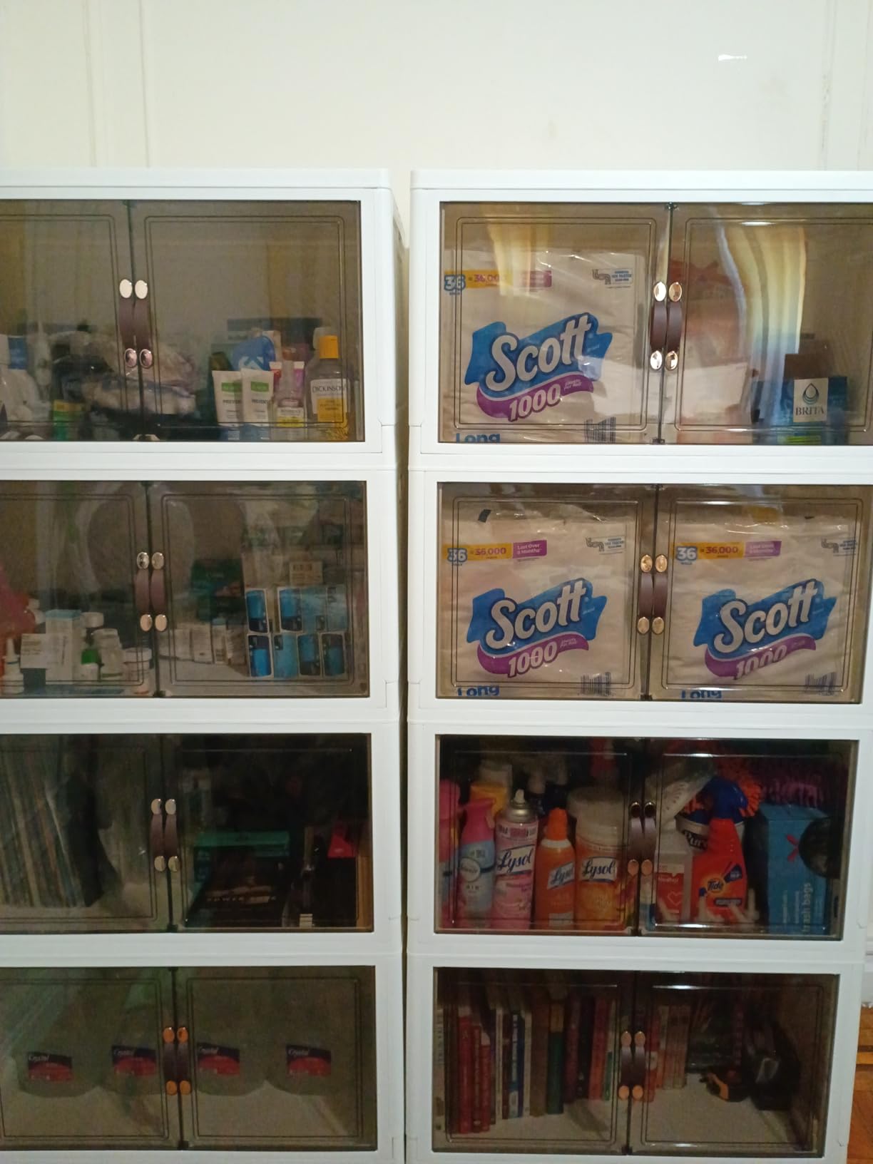 Stackable Storage Bins with Lids, 700QT Closet Organizers and Storage with Doors and Wheels, Extra Large Storage Cabinet, Collapsible Plastic Drawers for Bedroom Dorm Office Garage customer photo 1