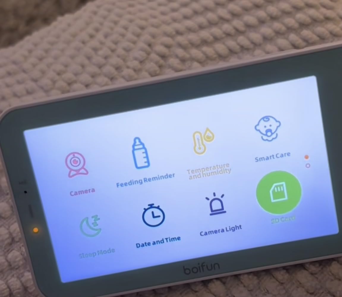 BOIFUN 2026 Upgraded 2K WiFi Baby Monitor with Camera and Audio, Smart Night Light, APP & 5