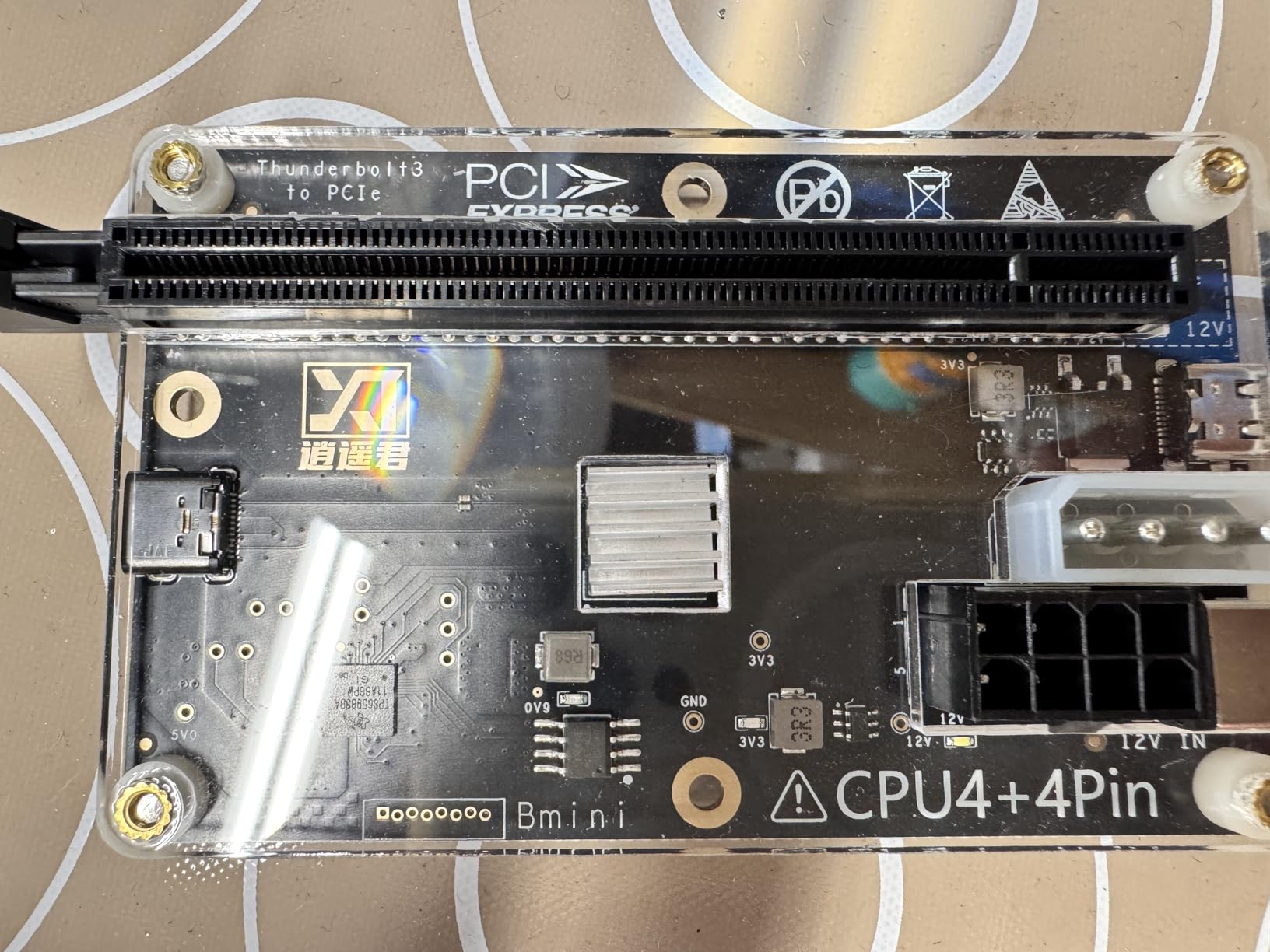 PCIE 3.0 x16 22Gbps eGPU DOCK, Thunderbolt 4 cable, compatible with external GPU NVIDIA AMD Graphics Card for Windows Laptop Console featuring Thunderbolt 3/4 USB 4 customer photo 2