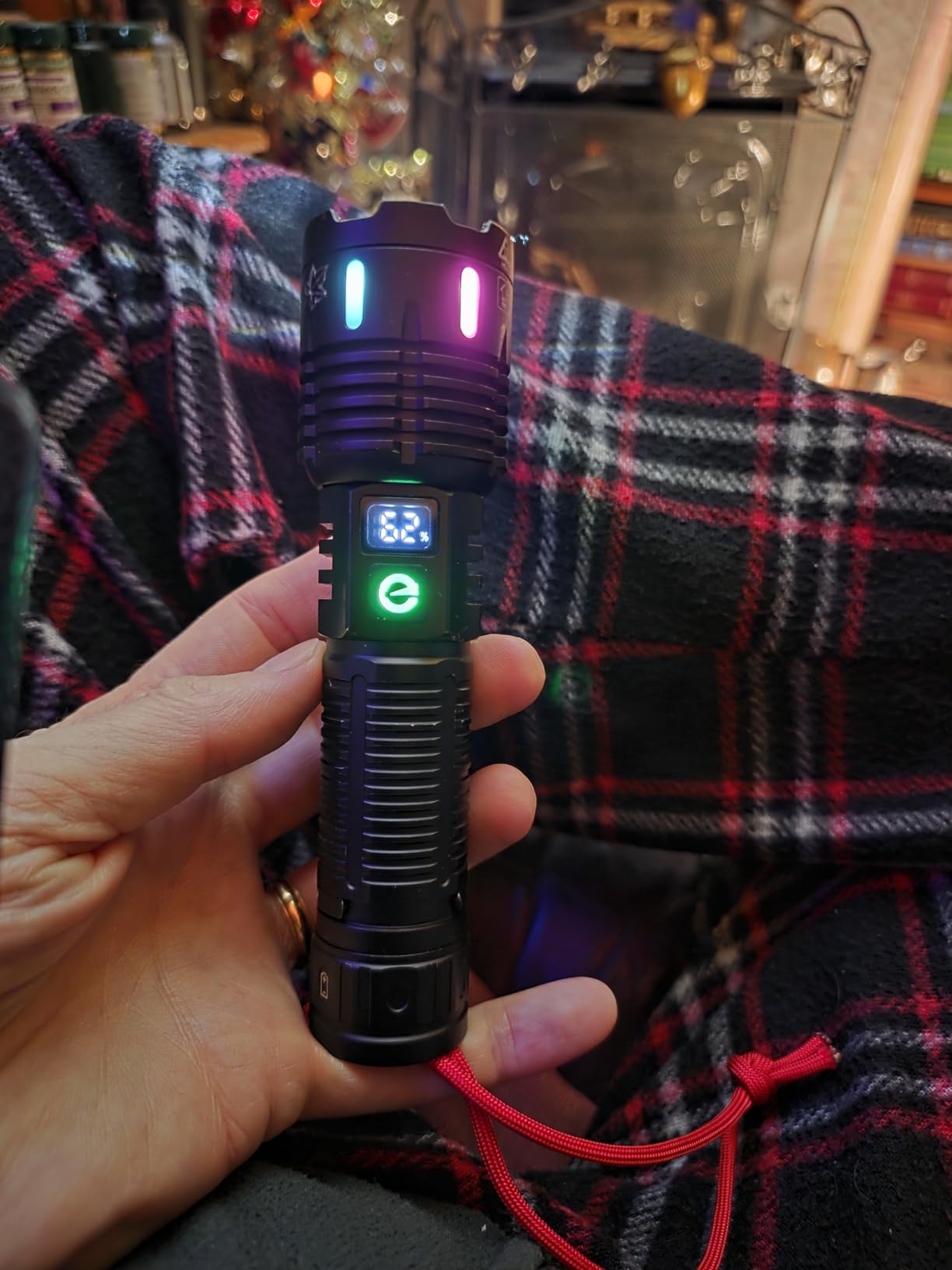 Esgreen LED Rechargeable Flashlights High Lumens 20000 2 Pack, Single Click Bright Flashlight Long Lasting 12H, Compact Handheld Flash Light USB C, White & Red Light, for Hiking Camping Gift customer photo 1