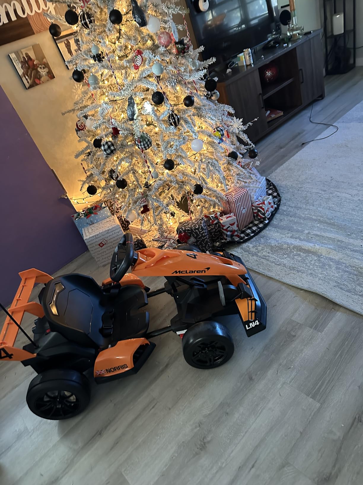 ENYOPRO 36V 9Ah Electric Go Cart for Kids, Licensed McLaren Go Kart w/3-Section Adjustable Seat, Soft Start & Brake Pedal, Electric Drift Kart w/LED Lights, 8.7 MPH, Crazy Cart for Kids 6-12 Years Old customer photo 1