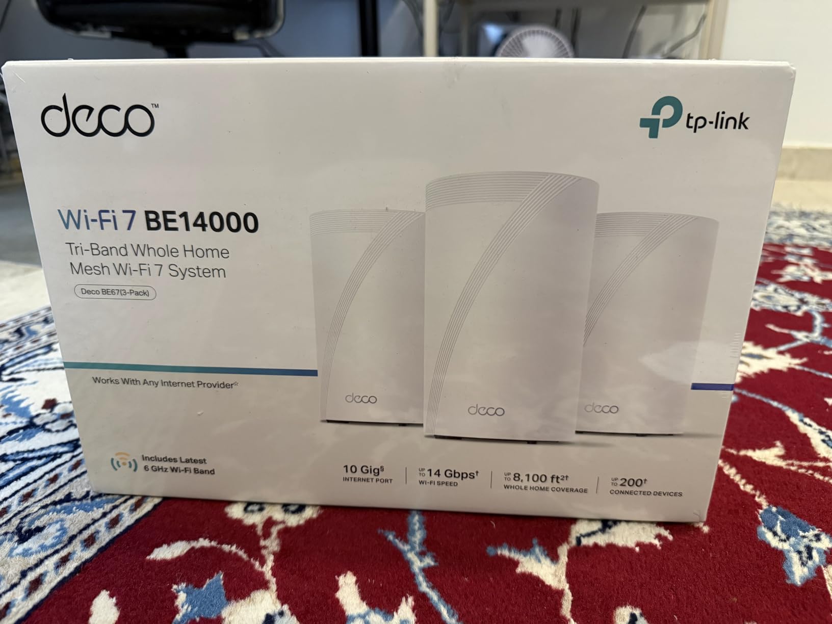TP-Link Deco 7 Pro BE14000 Tri-Band Wi-Fi 7 Whole Home Mesh System (3-Pack) customer photo 2