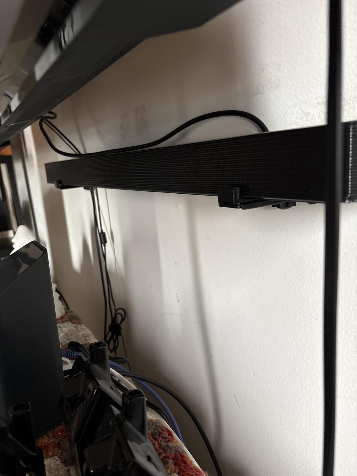 Soundbar Wall Mount, All Metal Sound Bar Mounts Under TV for Sonos, Samsung, Bose, Vizio, LG, Sony, JBL and More, Depth Adjustable 3.7